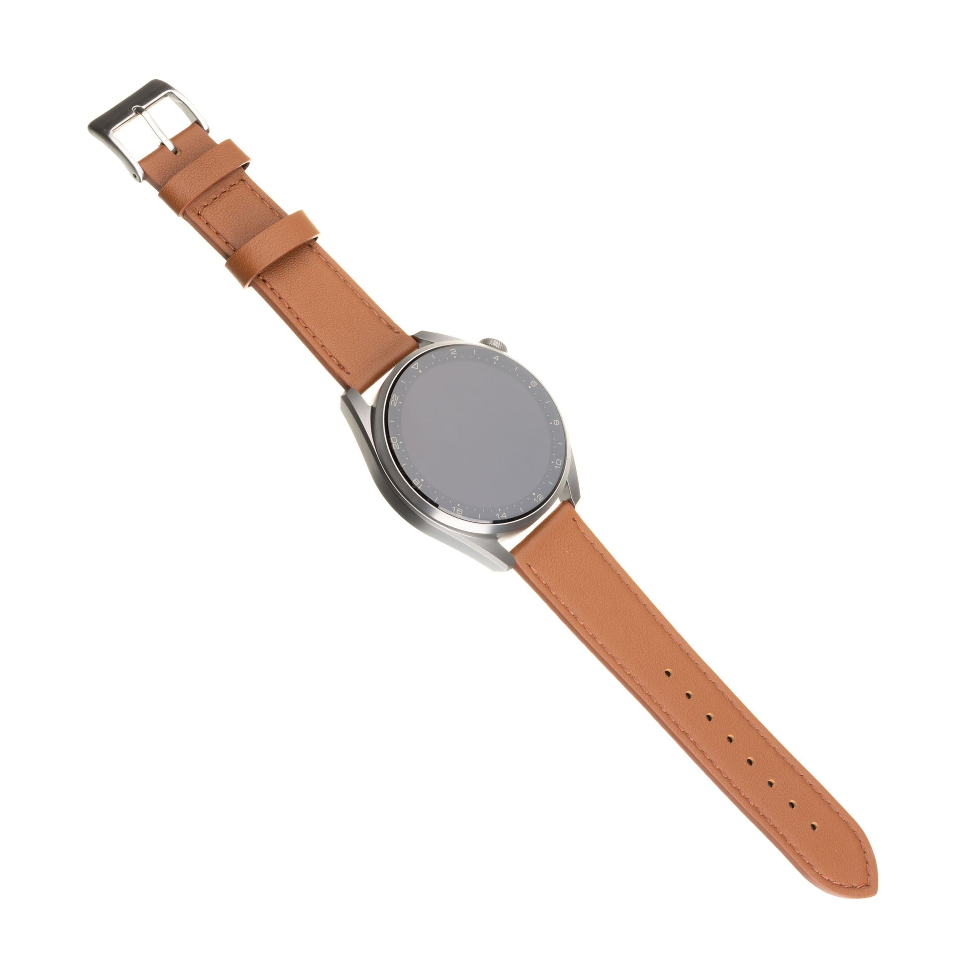 Kožený řemínek FIXED Leather Strap s Quick Release 22mm pro smartwatch, hnědý - FIXED