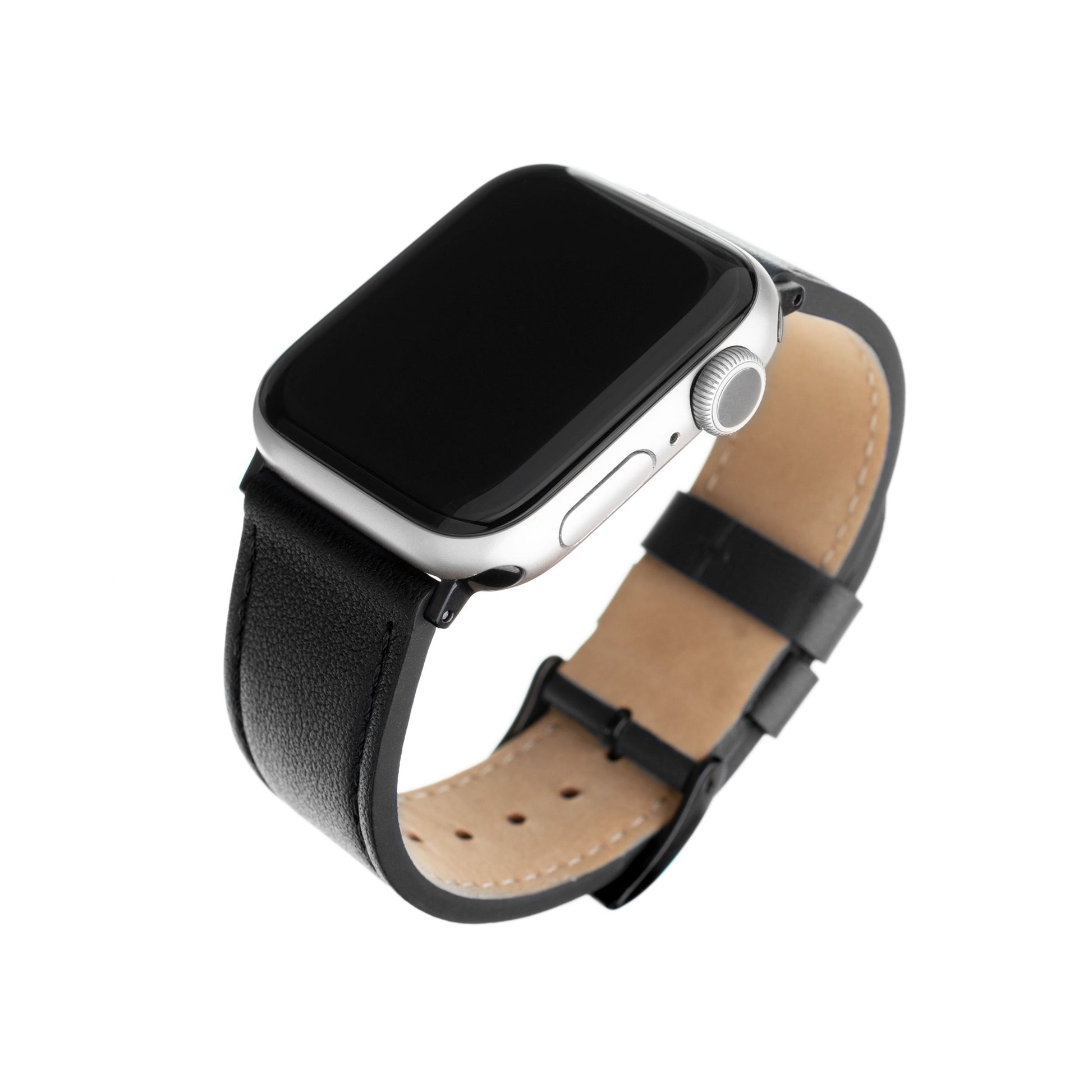 Kožený řemínek FIXED Leather Strap pro Apple Watch 42/44/45/46/49mm, černý - FIXED