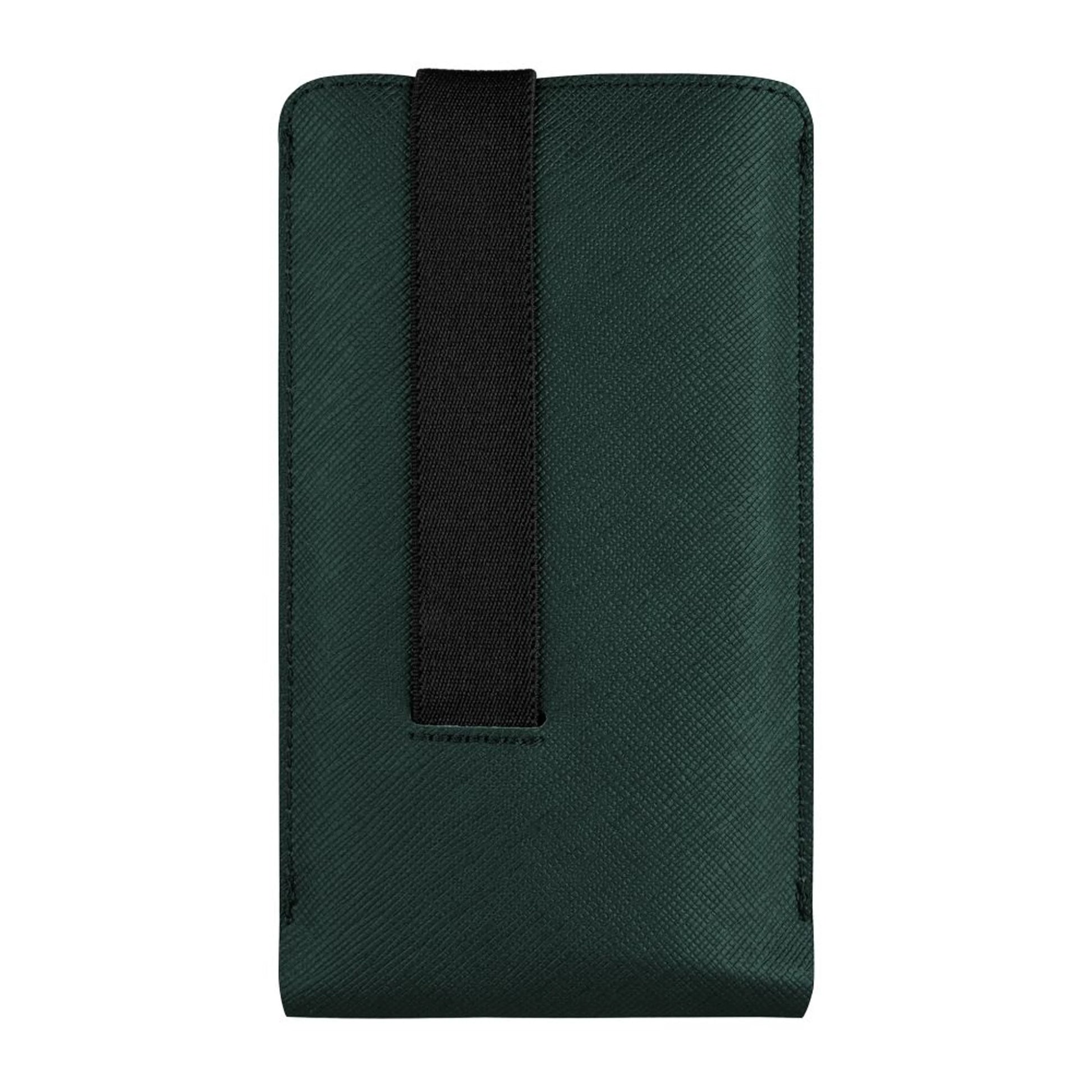 Univerzální pouzdro FIXED Lucca se zavíracím popruhem pro telefony do 6,3", tmavě zelené - FIXED