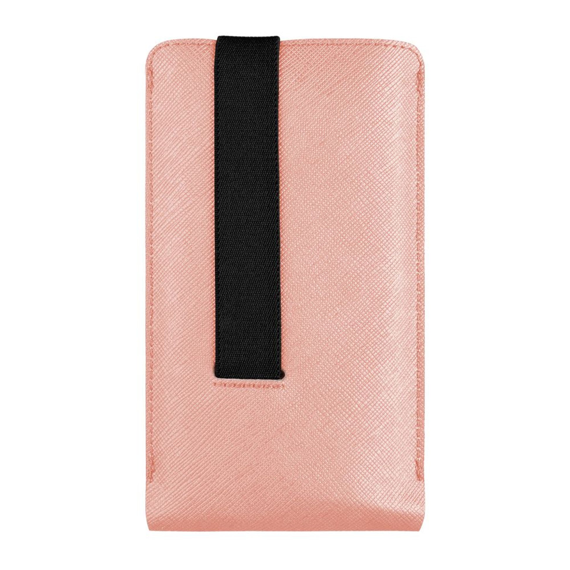 Univerzální pouzdro FIXED Lucca se zavíracím popruhem pro telefony do 6,6", broskvové - FIXED