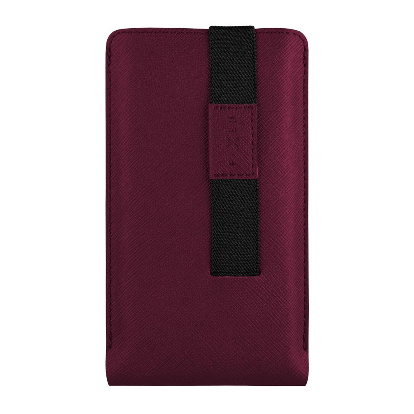 Univerzální pouzdro FIXED Lucca se zavíracím popruhem pro telefony do 6,6", vínové - FIXED