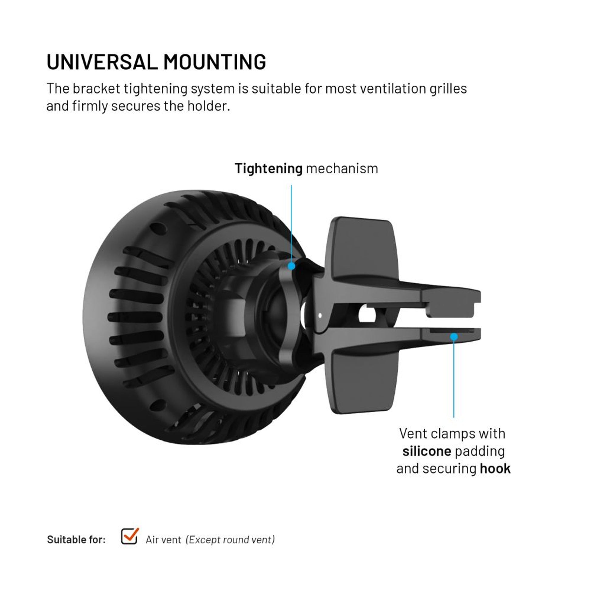 Držák s bezdrátovým nabíjením a aktivním chlazením FIXED MagCool s podporou uchycení MagSafe, 15W, černý - FIXED