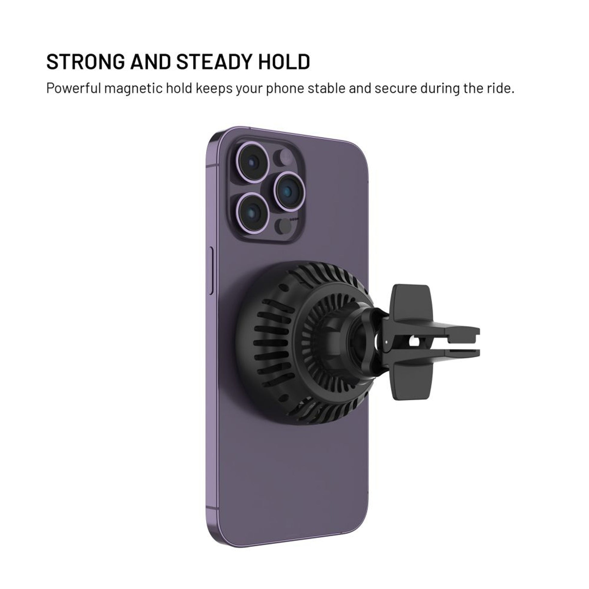 Držák s bezdrátovým nabíjením a aktivním chlazením FIXED MagCool s podporou uchycení MagSafe, 15W, černý - FIXED