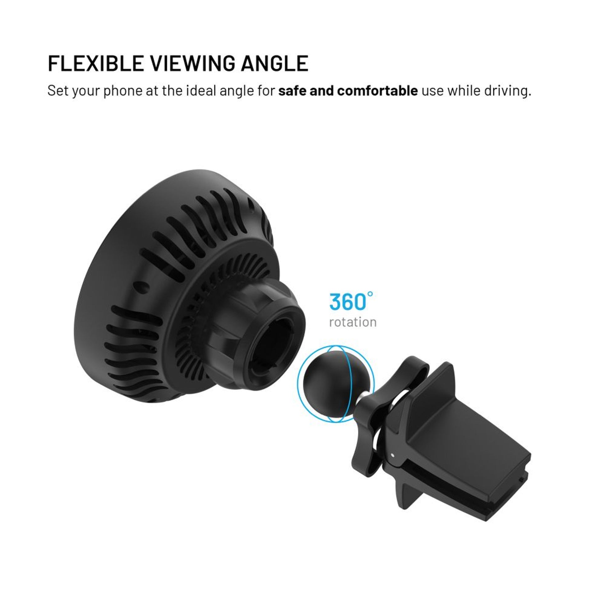 Držák s bezdrátovým nabíjením a aktivním chlazením FIXED MagCool s podporou uchycení MagSafe, 15W, černý - FIXED