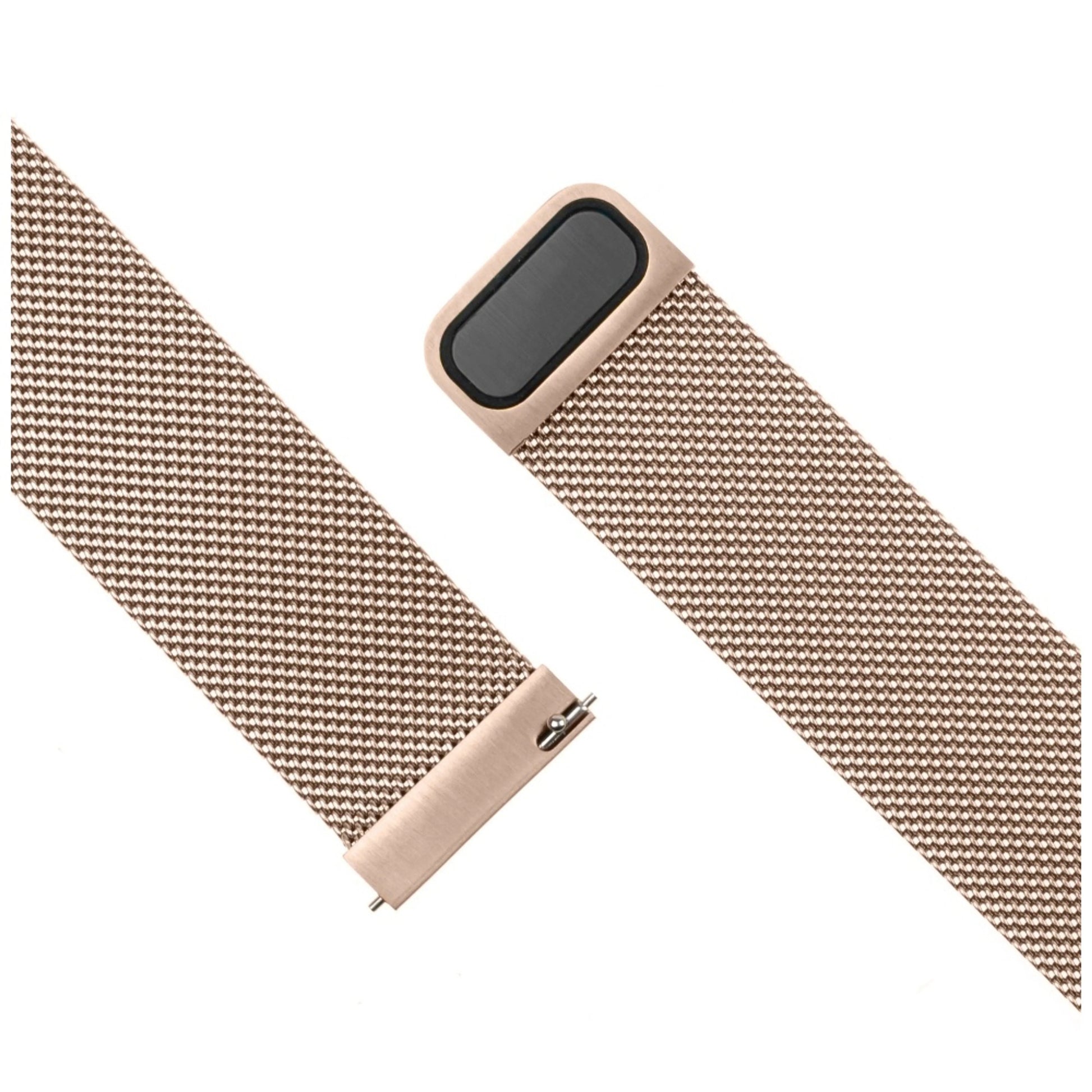 Síťovaný nerezový řemínek FIXED Mesh Strap s Quick Release 20mm pro smartwatch, růžové zlatý - FIXED
