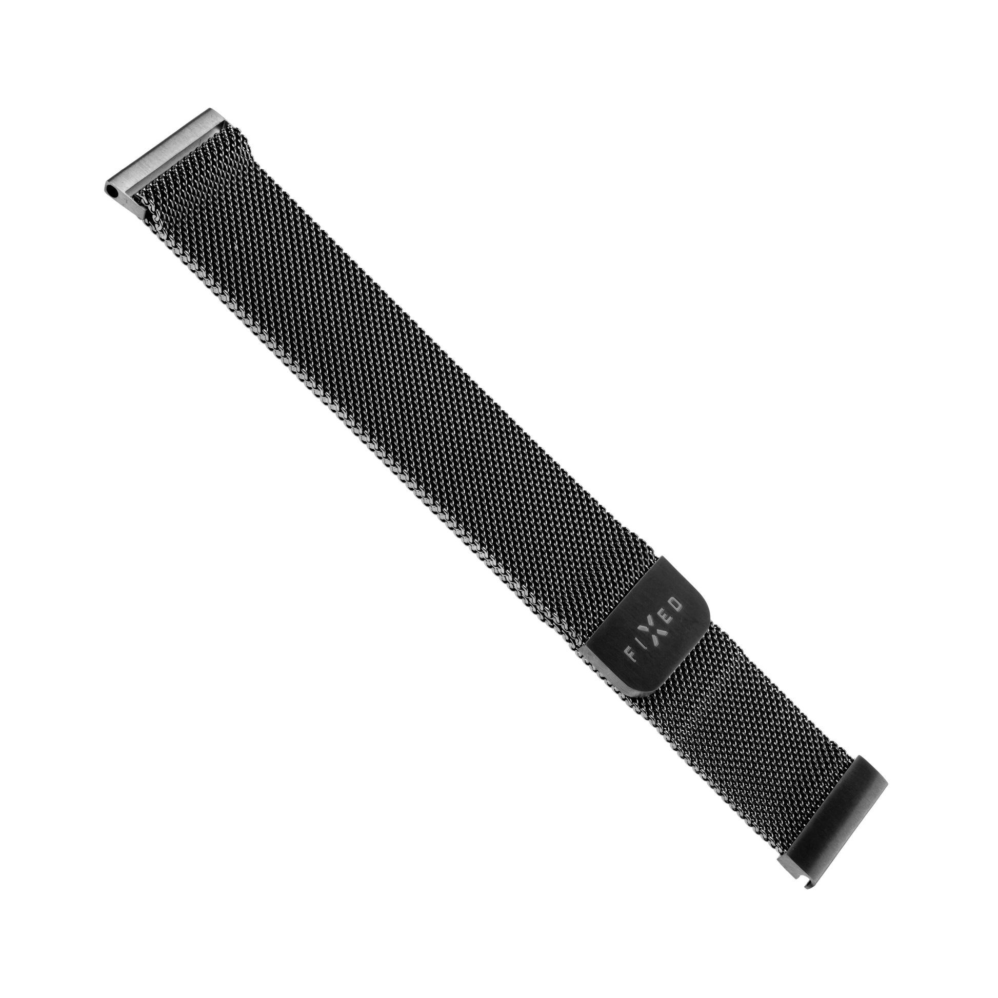 Síťovaný nerezový řemínek FIXED Mesh Strap s Quick Release 22mm pro smartwatch, černý - FIXED