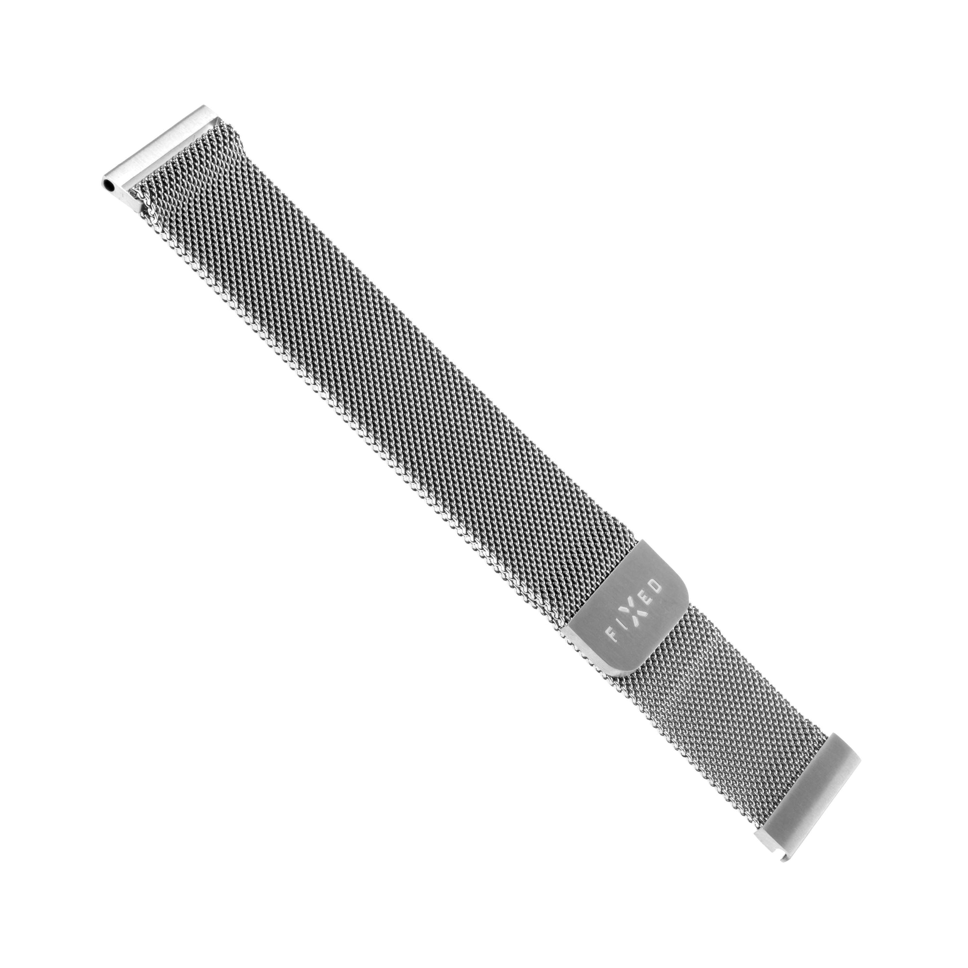 Síťovaný nerezový řemínek FIXED Mesh Strap s Quick Release 22mm pro smartwatch, stříbrný - FIXED