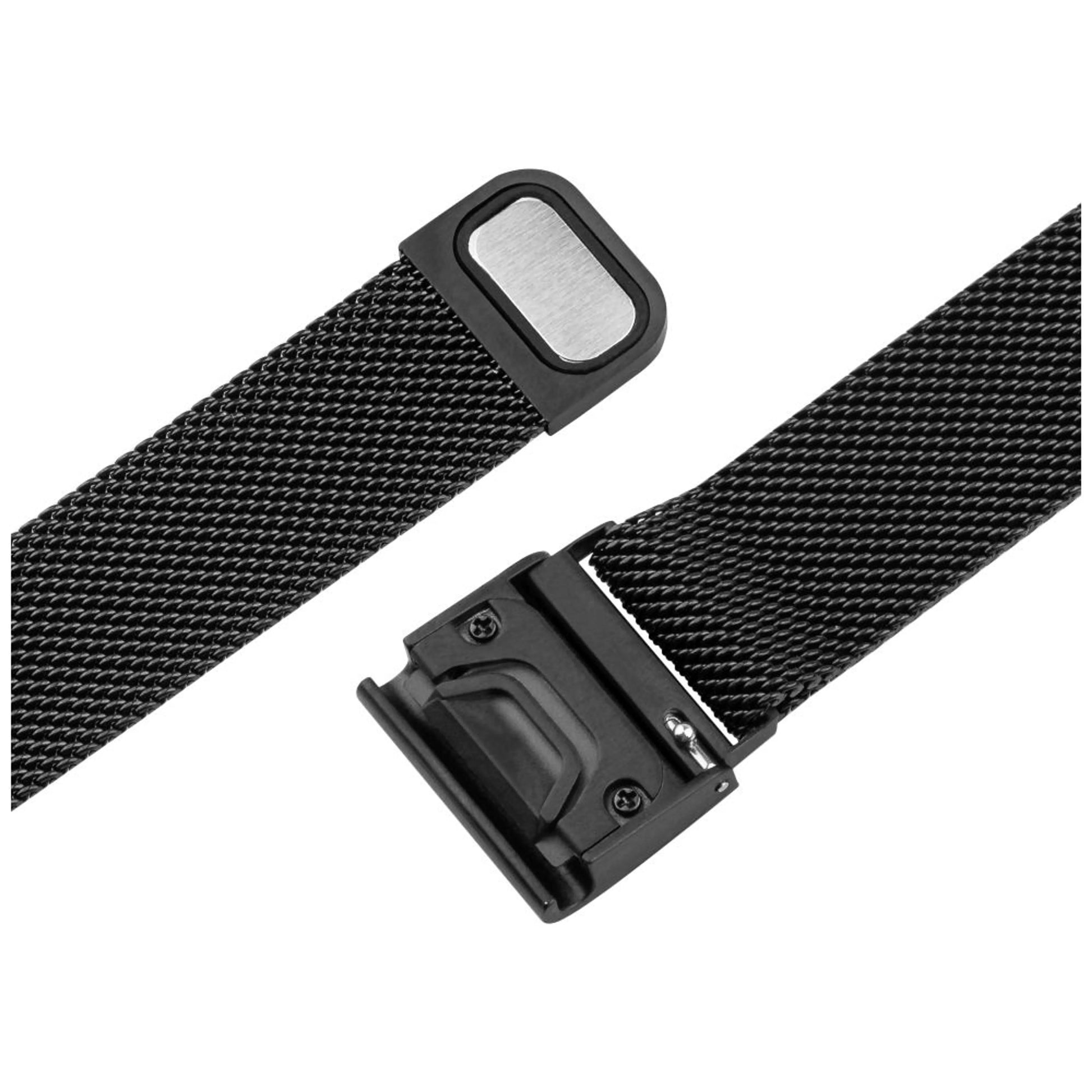 Síťovaný nerezový řemínek FIXED Mesh Strap pro Garmin QuickFit 20mm, černý - FIXED