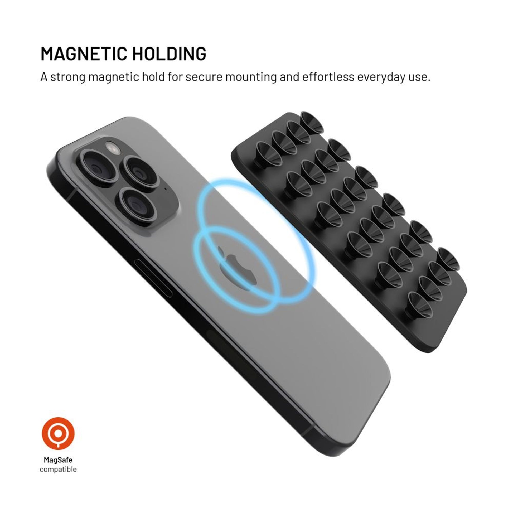 MagSafe držák s přísavkami FIXED MagMate, černý - FIXED