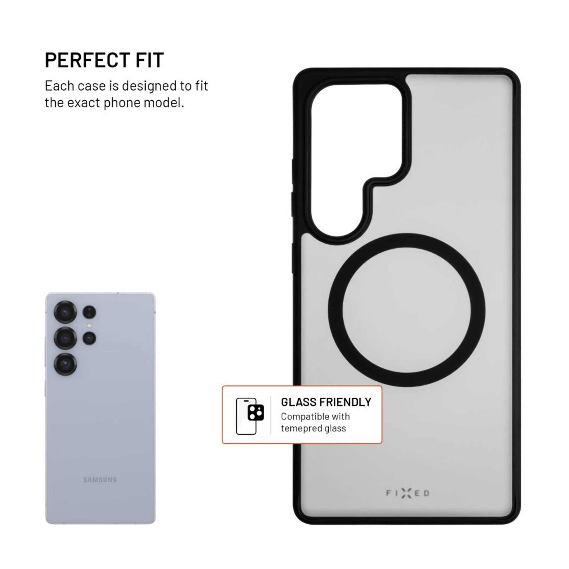 Zadní kryt FIXED MagMisty s podporou Magsafe pro Samsung Galaxy S25 Ultra, černý - FIXED