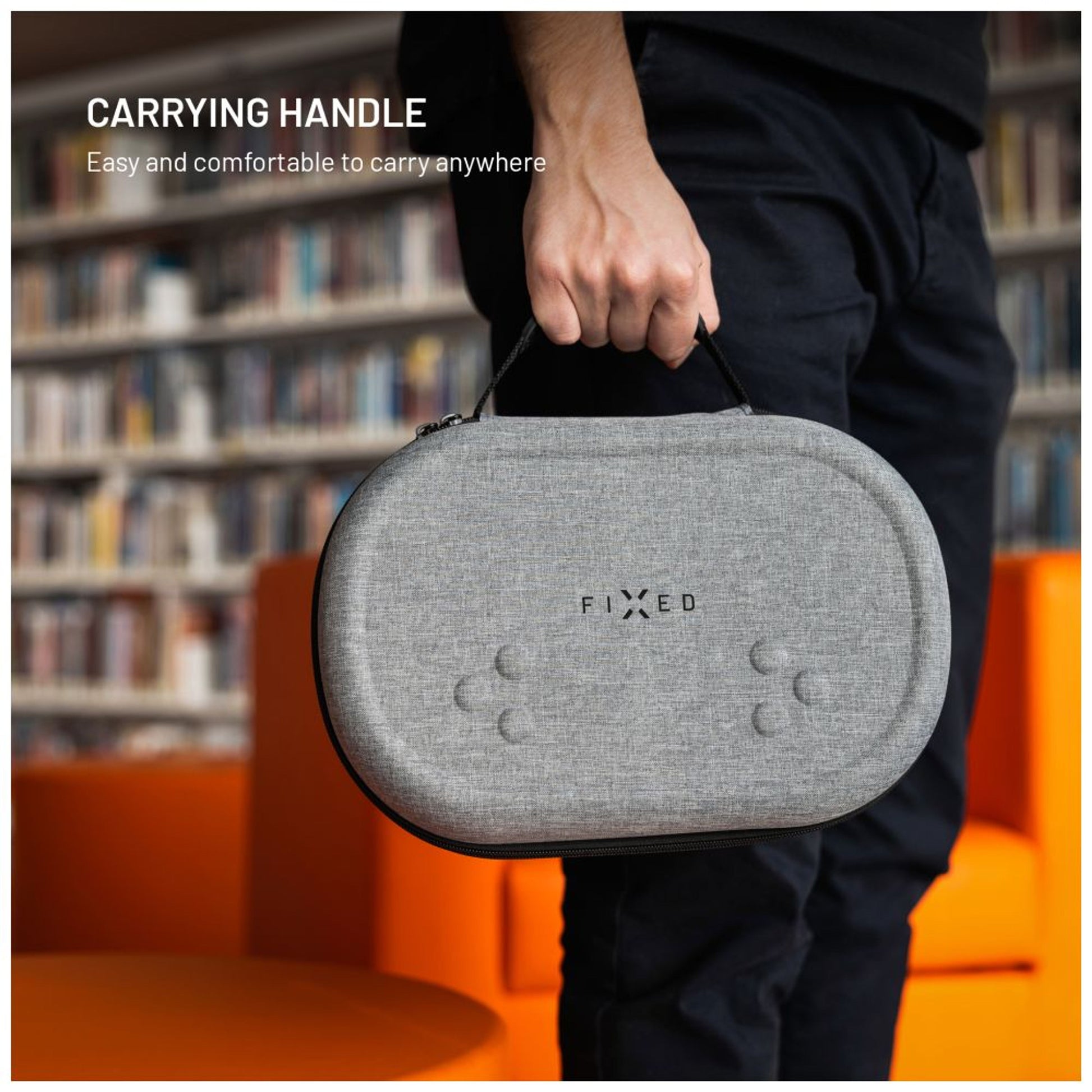 Ochranné pouzdro FIXED VR Protective Case pro Meta Quest 3/3S, šedé - FIXED