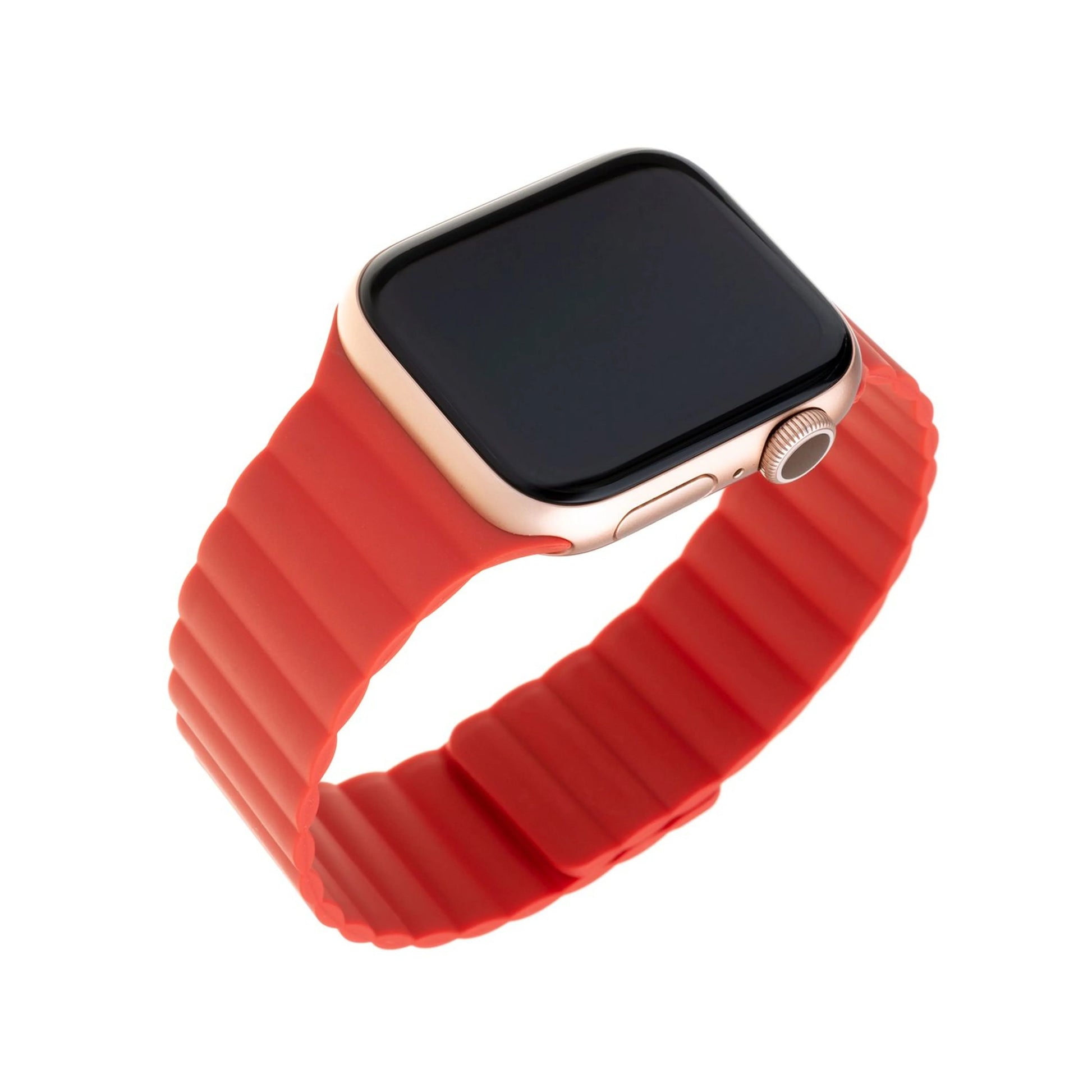 Silikonový řemínek FIXED Magnetic Strap s magnetickým zapínáním pro Apple Watch 38/40/41mm, červený - FIXED
