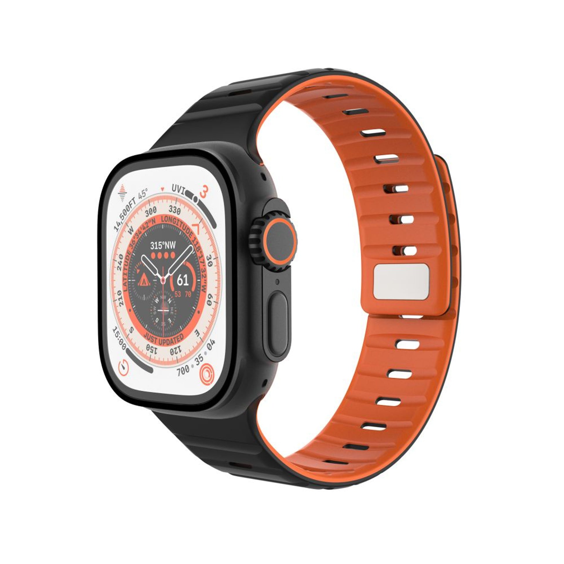Magnetický řemínek FIXED Silicone Magnetic Strap pro Apple Watch 44/45/46/49mm, černý - FIXED
