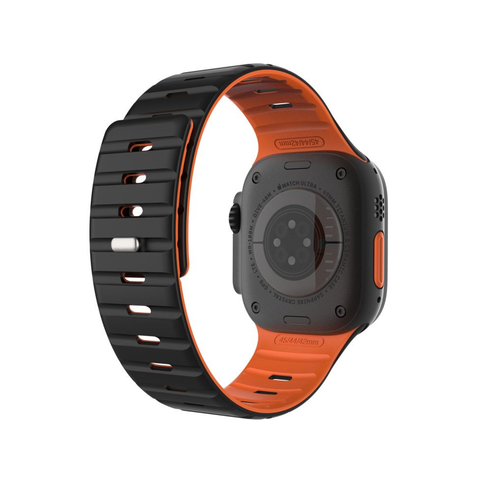 Magnetický řemínek FIXED Silicone Magnetic Strap pro Apple Watch 44/45/46/49mm, černý - FIXED