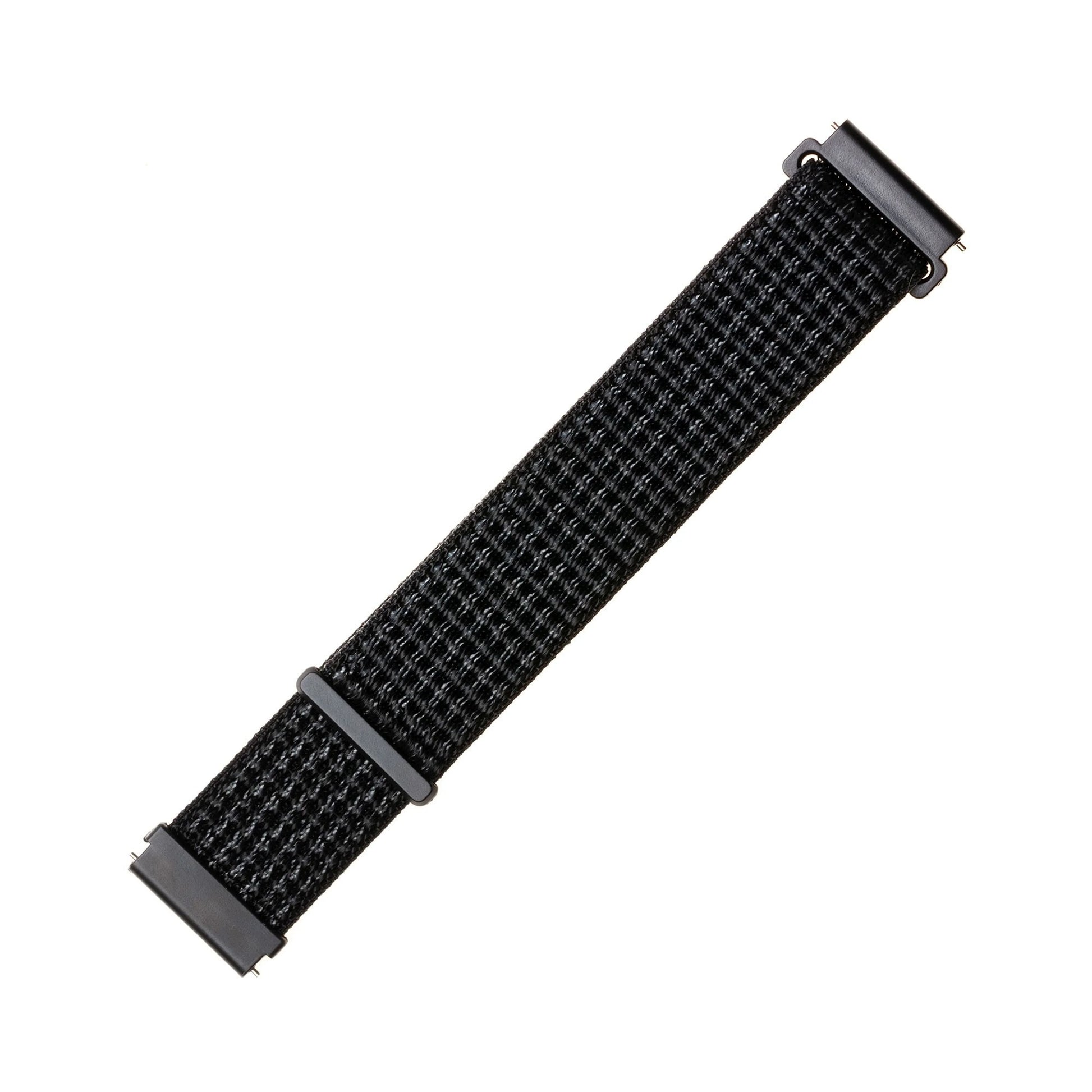 Nylonový řemínek FIXED Nylon Strap s Quick Release 20mm pro smartwatch, reflexně černý - FIXED