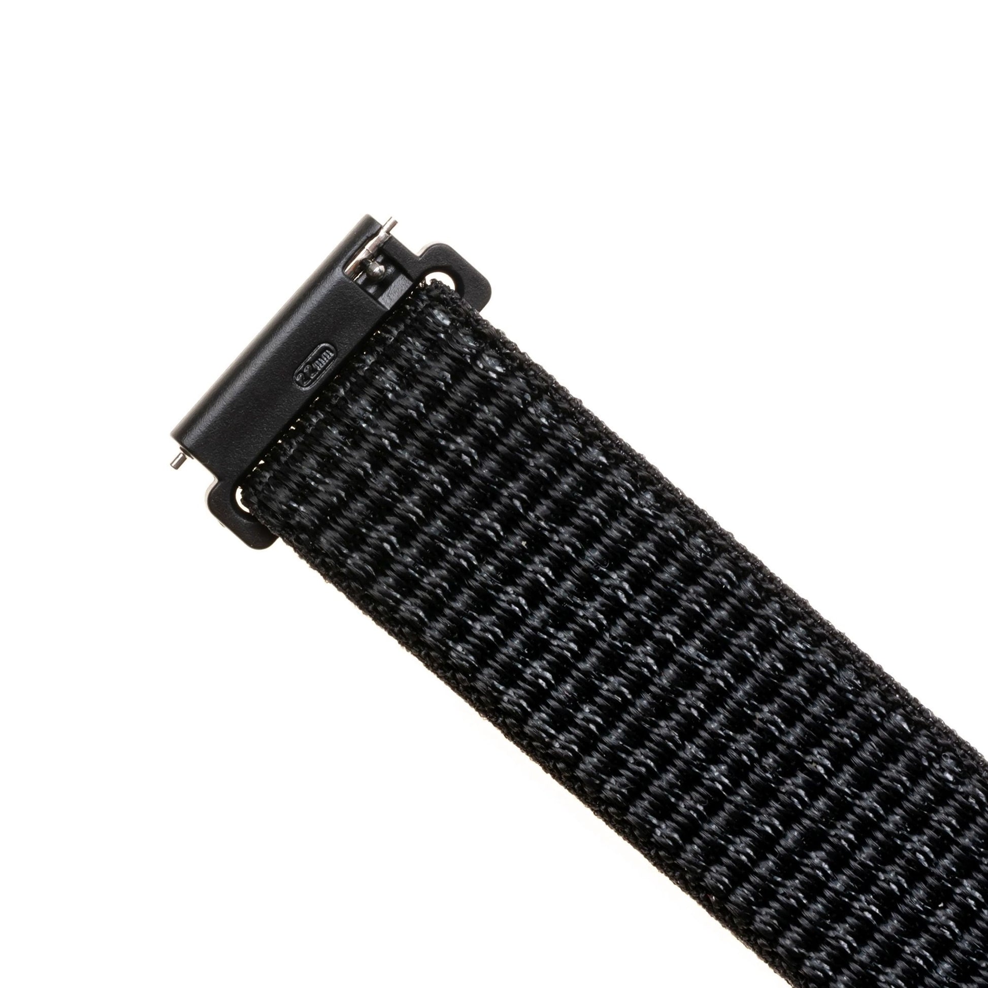 Nylonový řemínek FIXED Nylon Strap s Quick Release 20mm pro smartwatch, reflexně černý - FIXED