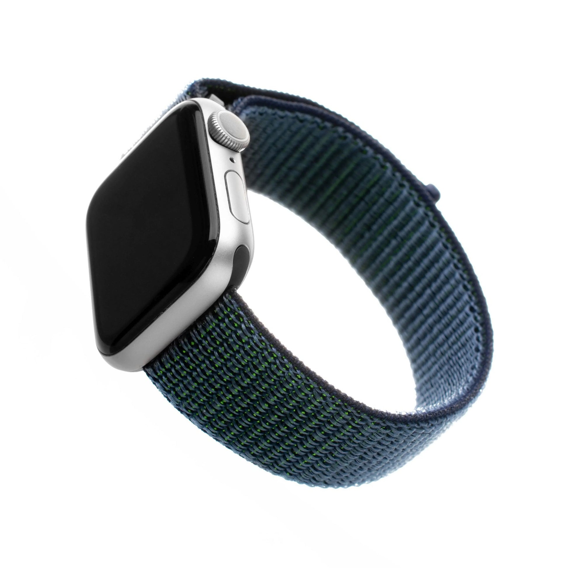 Nylonový řemínek FIXED Nylon Strap pro Apple Watch 42/44/45/46/49mm, temně modrý - FIXED