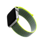 Nylonový řemínek FIXED Nylon Strap pro Apple Watch 38/40/41mm, tmavě limetkový - FIXED