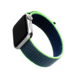 Nylonový řemínek FIXED Nylon Strap pro Apple Watch 38/40/41mm, neonově modrý - FIXED