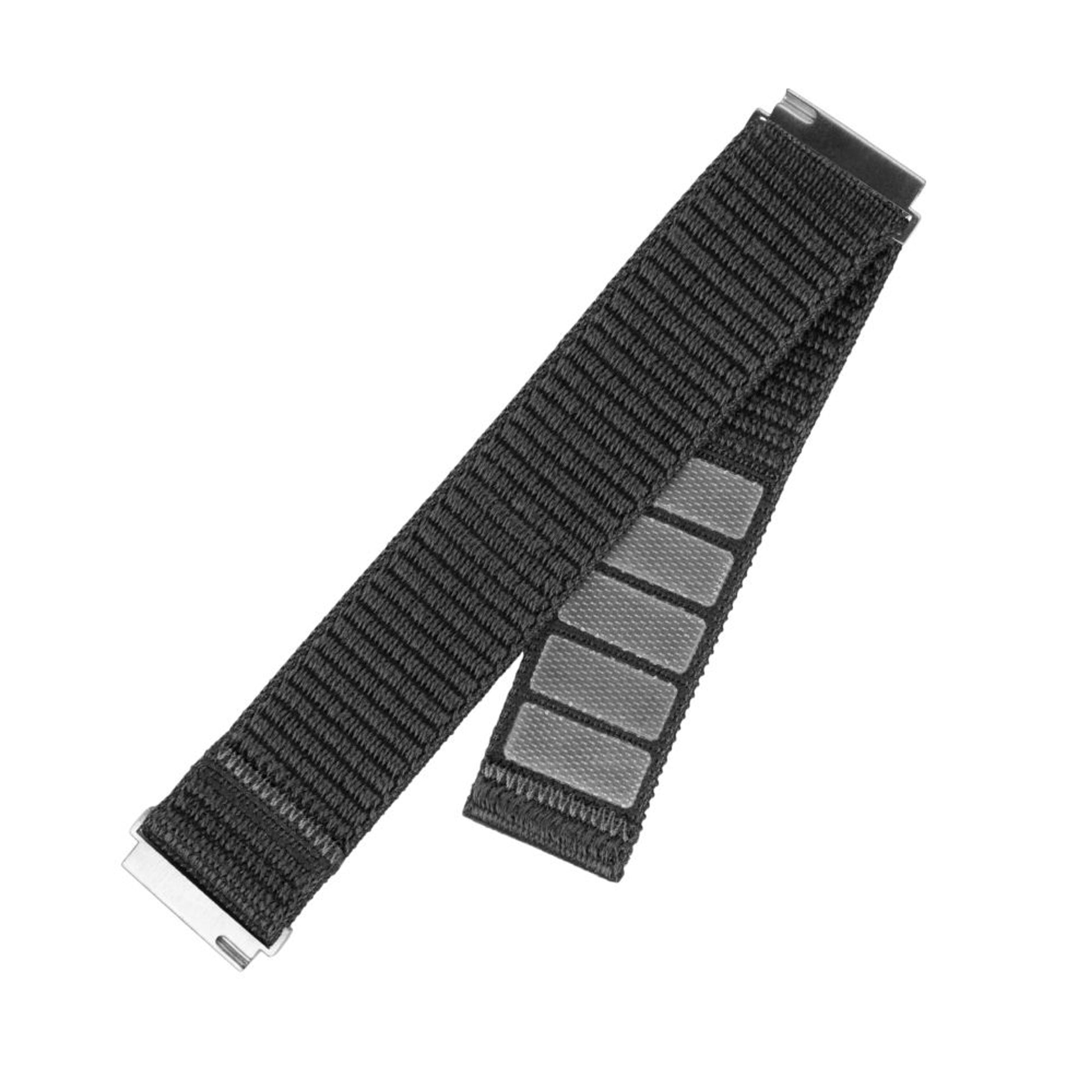 Nylonový řemínek FIXED Nylon Sporty Strap s Quick Release 22mm pro smartwatch, tmavě šedý - FIXED