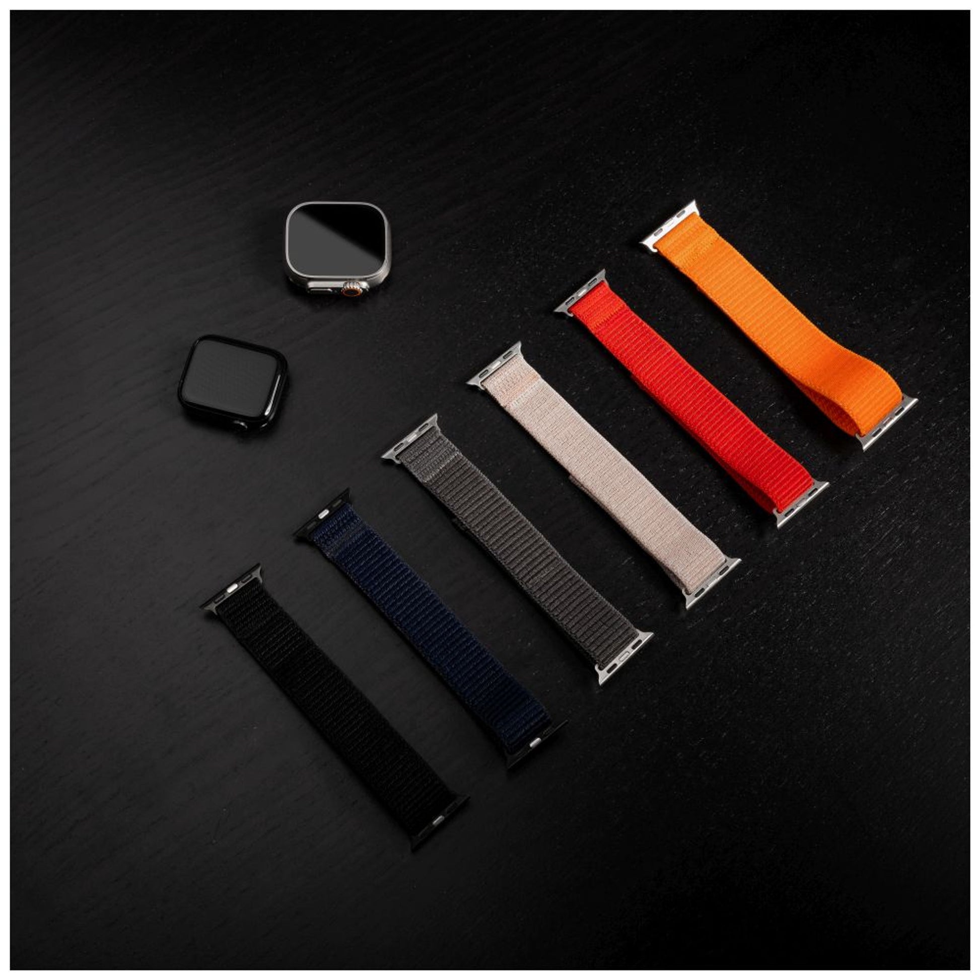 Nylonový řemínek FIXED Nylon Sporty Strap pro Apple Watch 38/40/41mm, tmavě šedý - FIXED