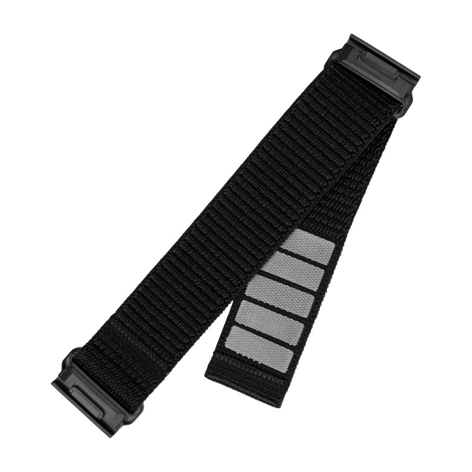 Nylonový řemínek FIXED Nylon Sporty Strap pro Garmin QuickFit 22mm, černý - FIXED