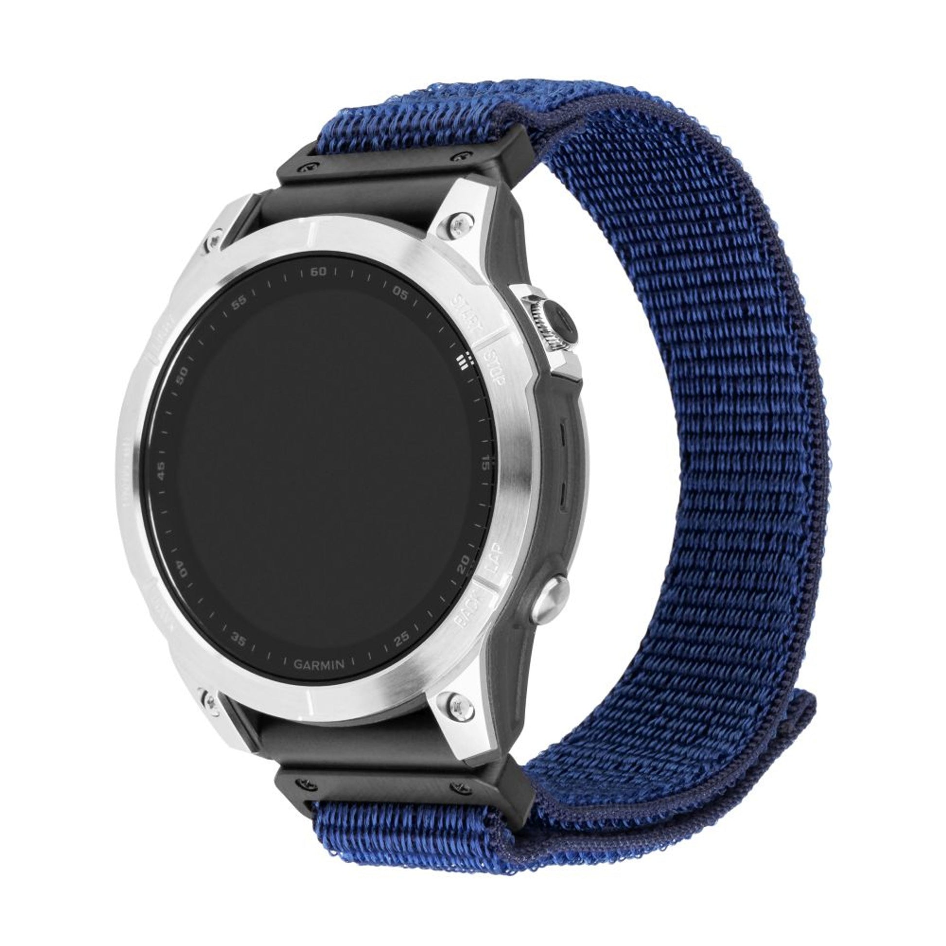 Nylonový řemínek FIXED Nylon Sporty Strap pro Garmin QuickFit 26mm, tmavě modrý - FIXED