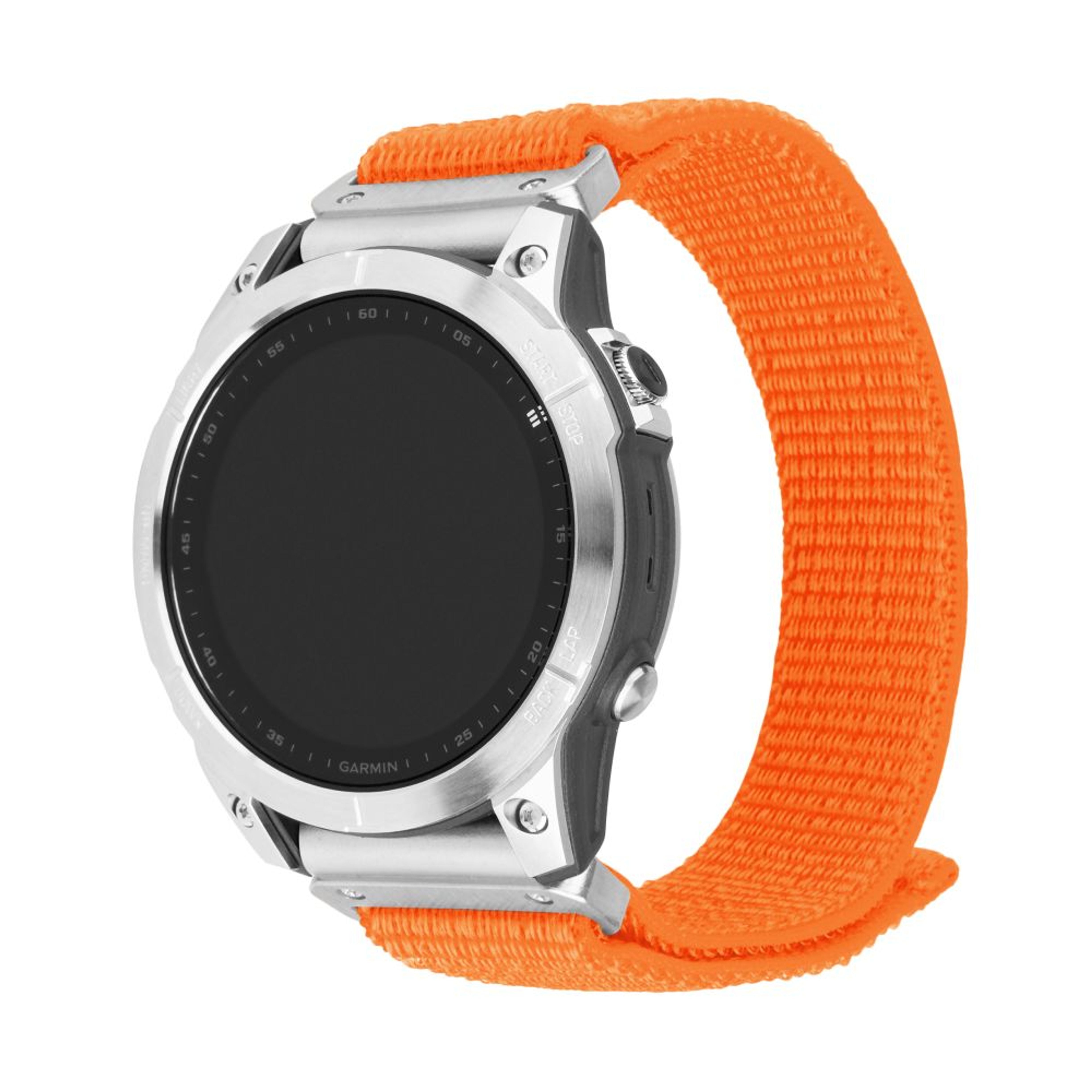 Watch Band Garmin Quickfit 26mm FIXED Nylon Sporty Strap For Garmin QuickFit 26mm, Orange