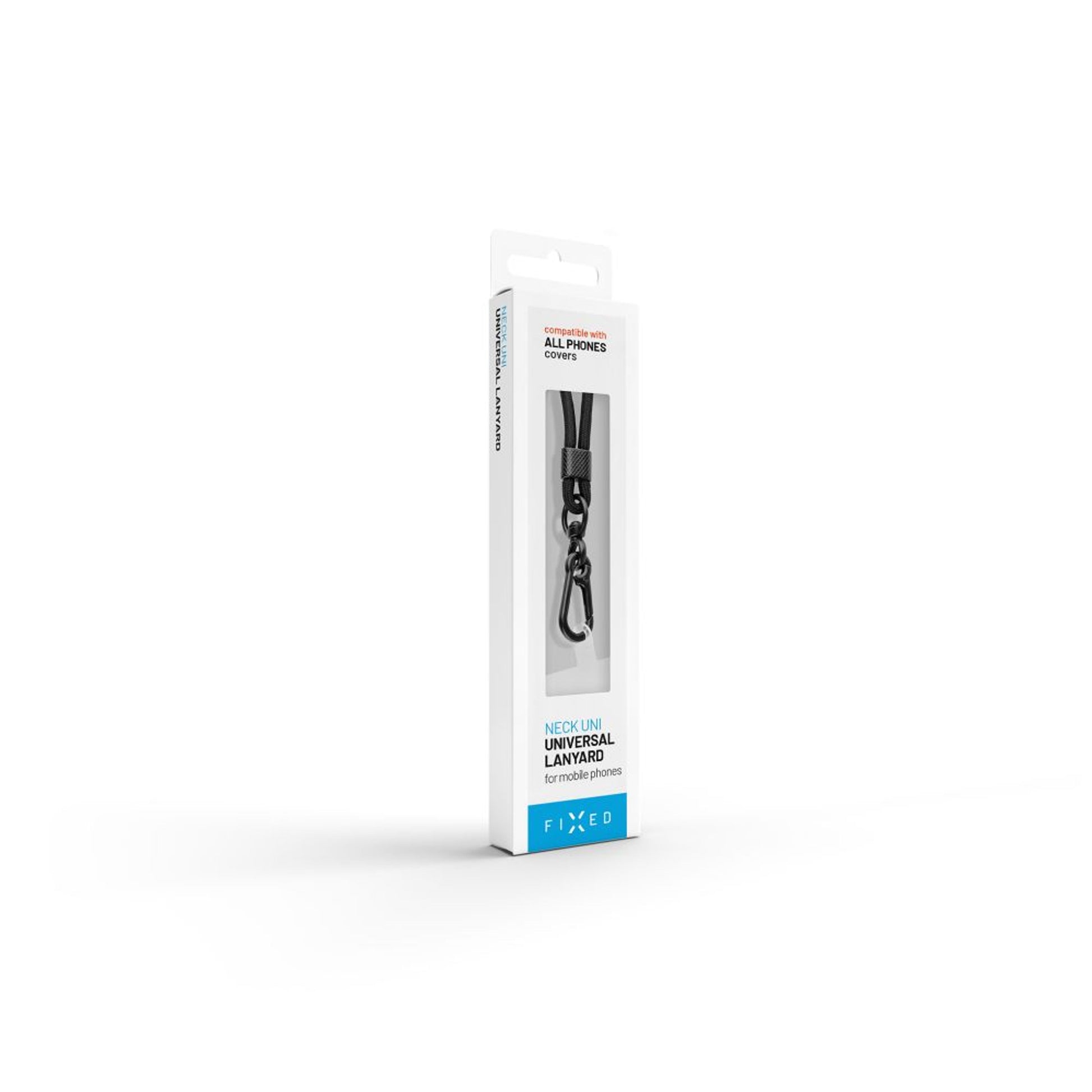 Univerzální šňůrka FIXED NeckUni pro telefony se zadním krytem, růžová - FIXED