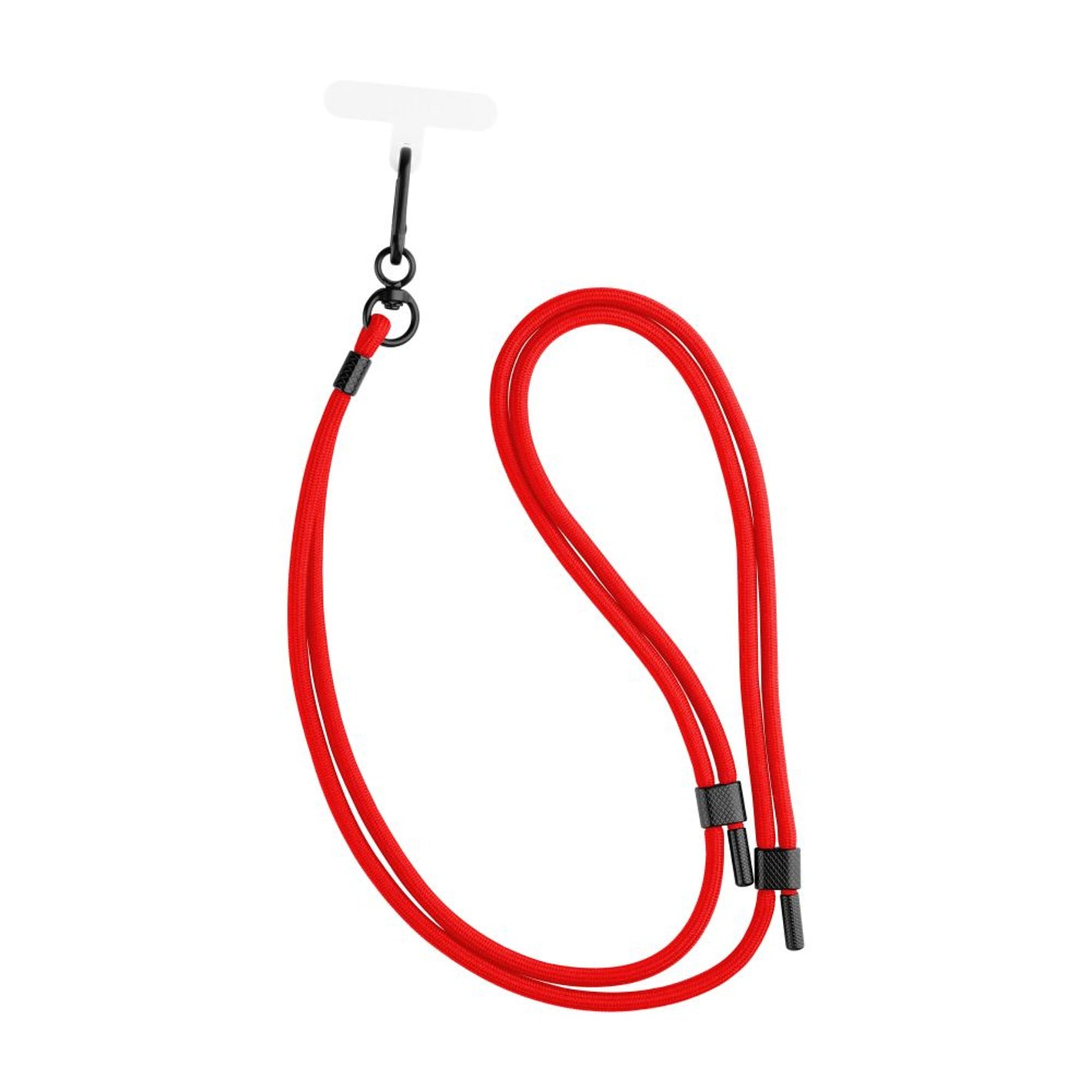 Univerzální šňůrka FIXED NeckUni pro telefony se zadním krytem, červená - FIXED