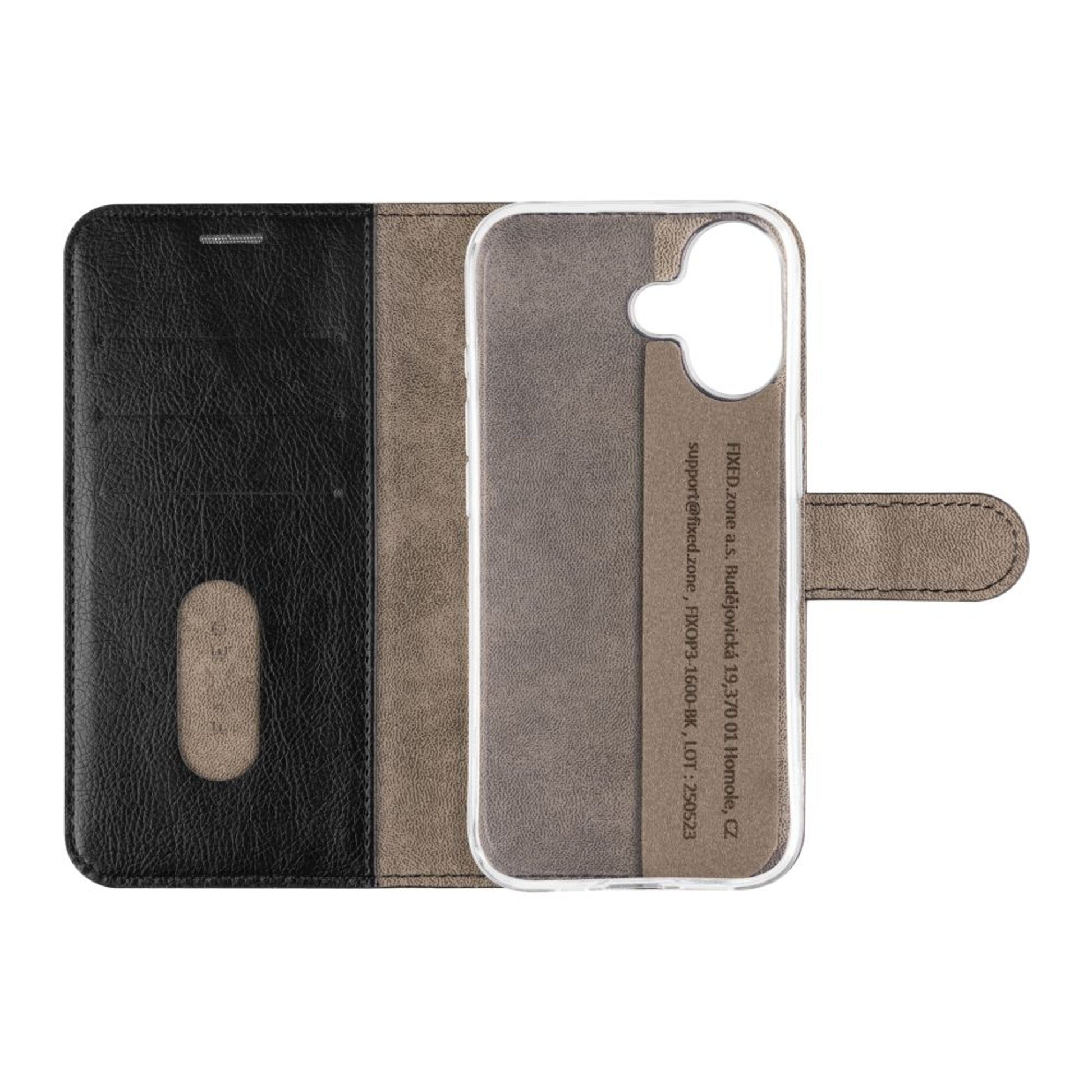 Pouzdro typu kniha FIXED Opus pro Apple iPhone 17, černé - FIXED