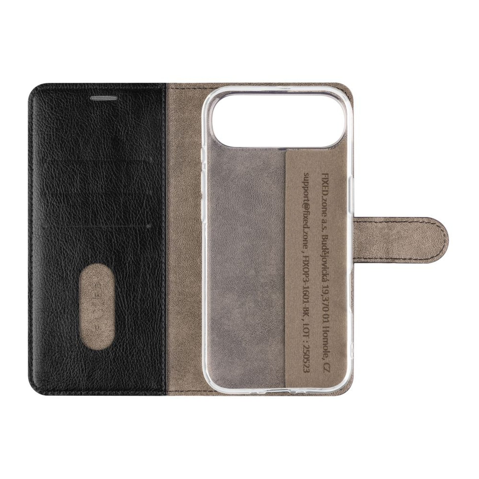 Pouzdro typu kniha FIXED Opus pro Apple iPhone 17 Air, černé - FIXED