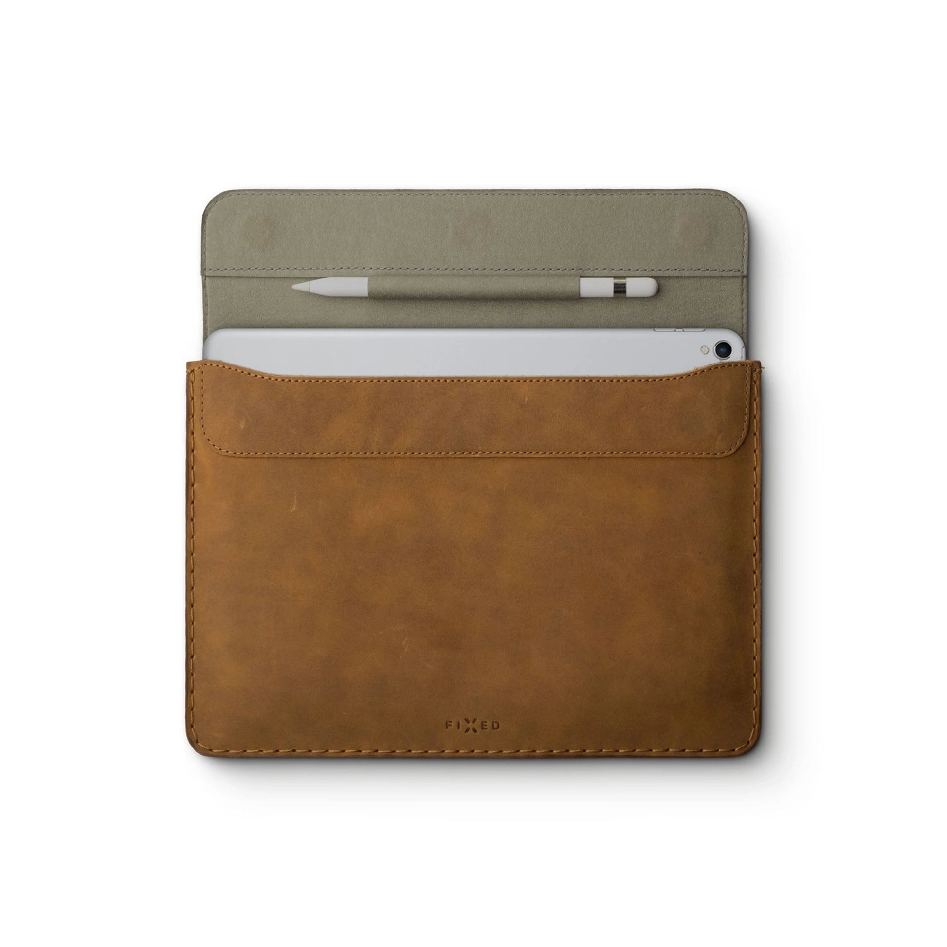 Kožené pouzdro FIXED Oxford pro Apple iPad 9,7" (2016/2017/2018), iPad Air, IPad Air 2, iPad Pro 9,7" (2016), hnědé - FIXED