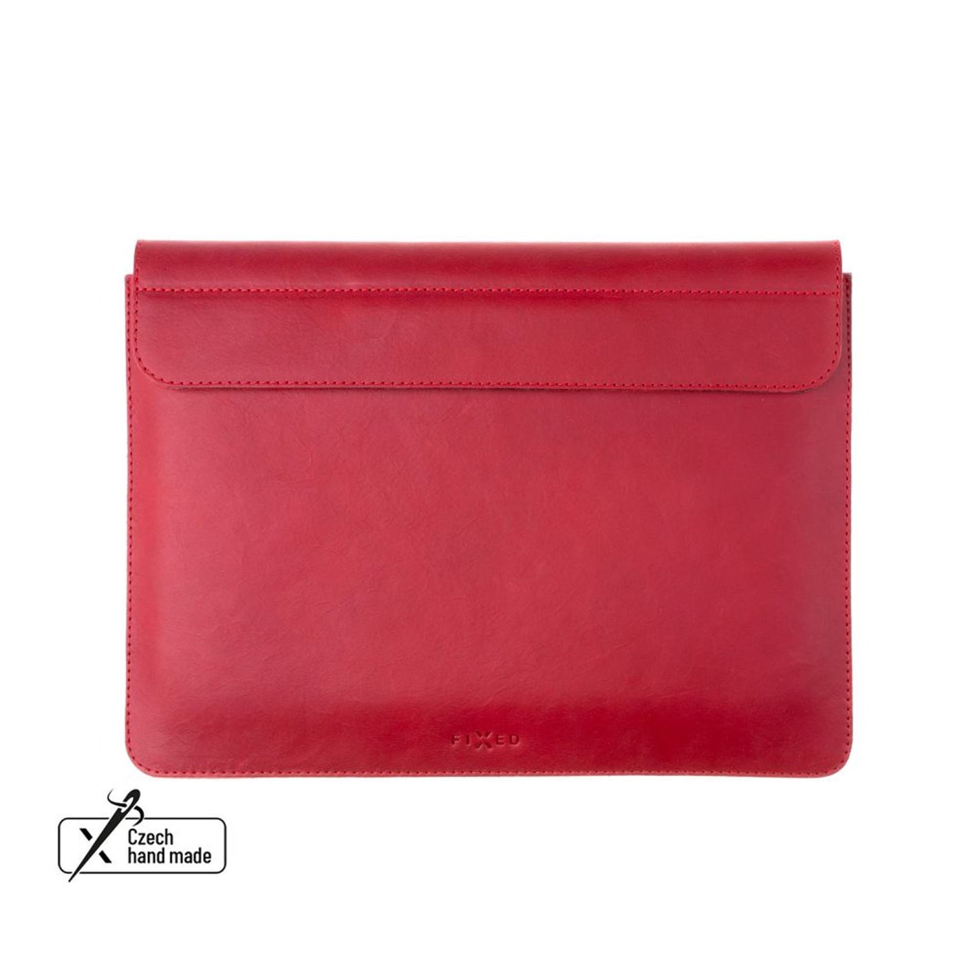 Kožené pouzdro FIXED Oxford pro Apple MacBook Air 13,6" (2022/2024/2025), červené - FIXED