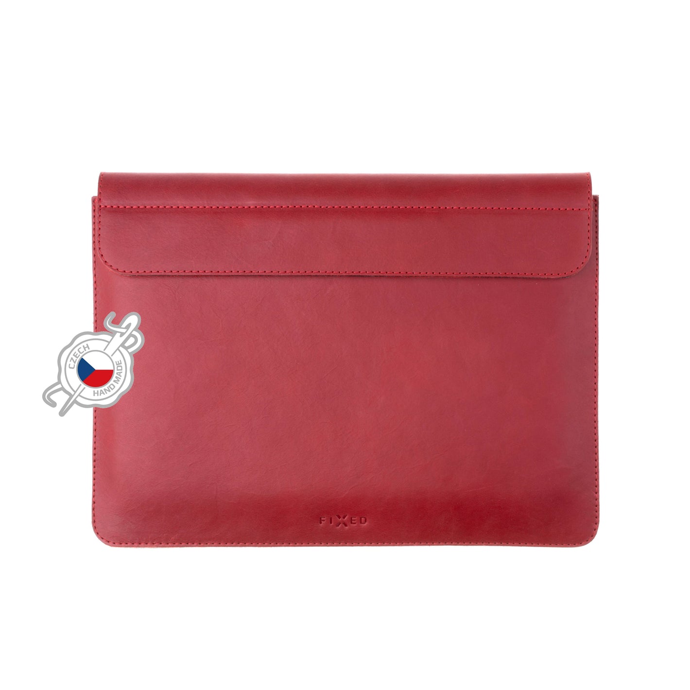 Kožené pouzdro FIXED Oxford pro Apple MacBook Pro 15" (2016 a novější), červené - FIXED