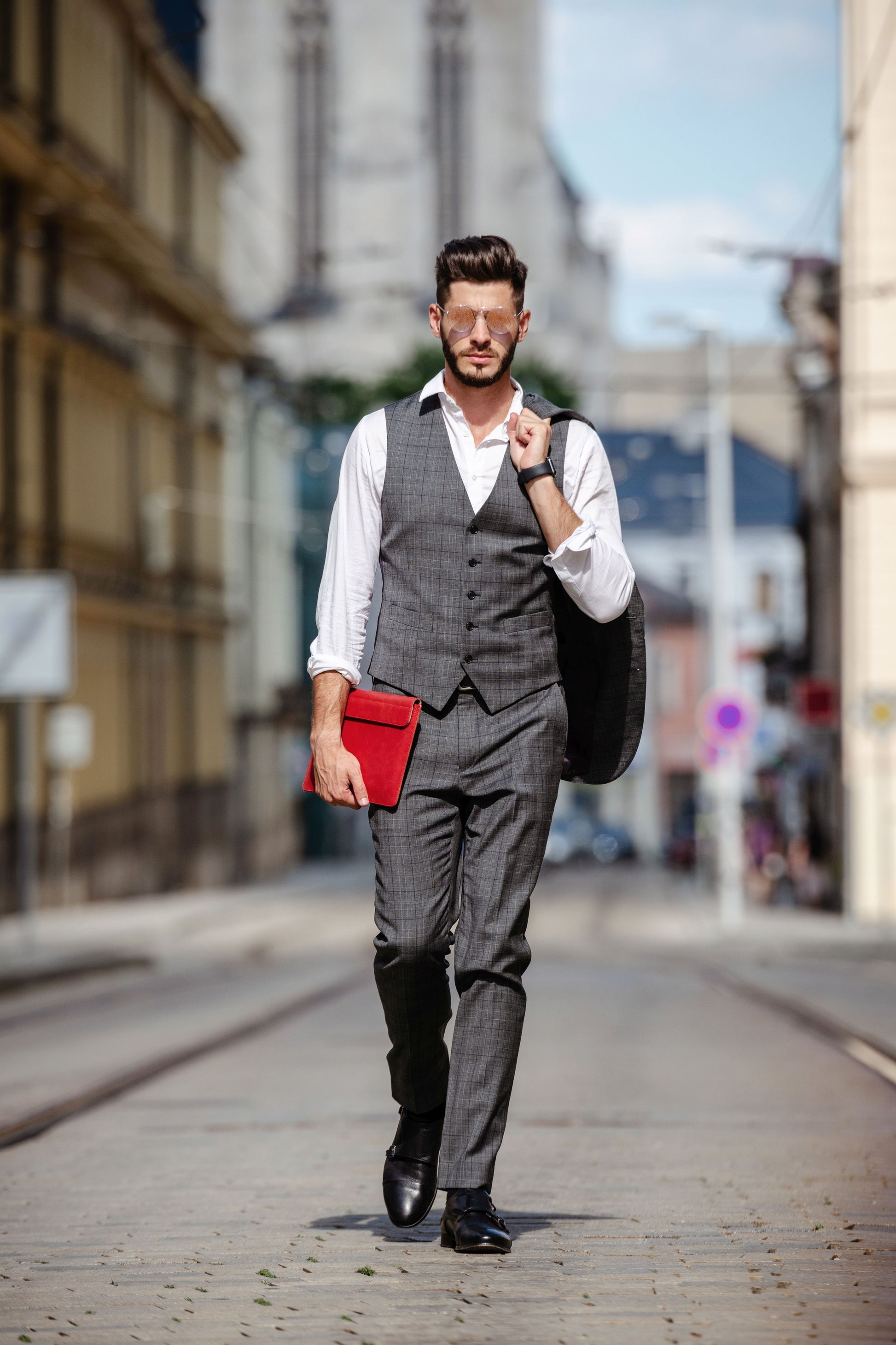 Kožené pouzdro FIXED Oxford pro Apple MacBook Pro 16" (2019 a novější), červené - FIXED