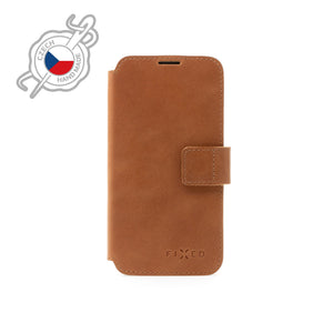 Kožené pouzdro typu kniha FIXED ProFit pro Apple iPhone 7/8/SE (2020/2022), hnědé - FIXED