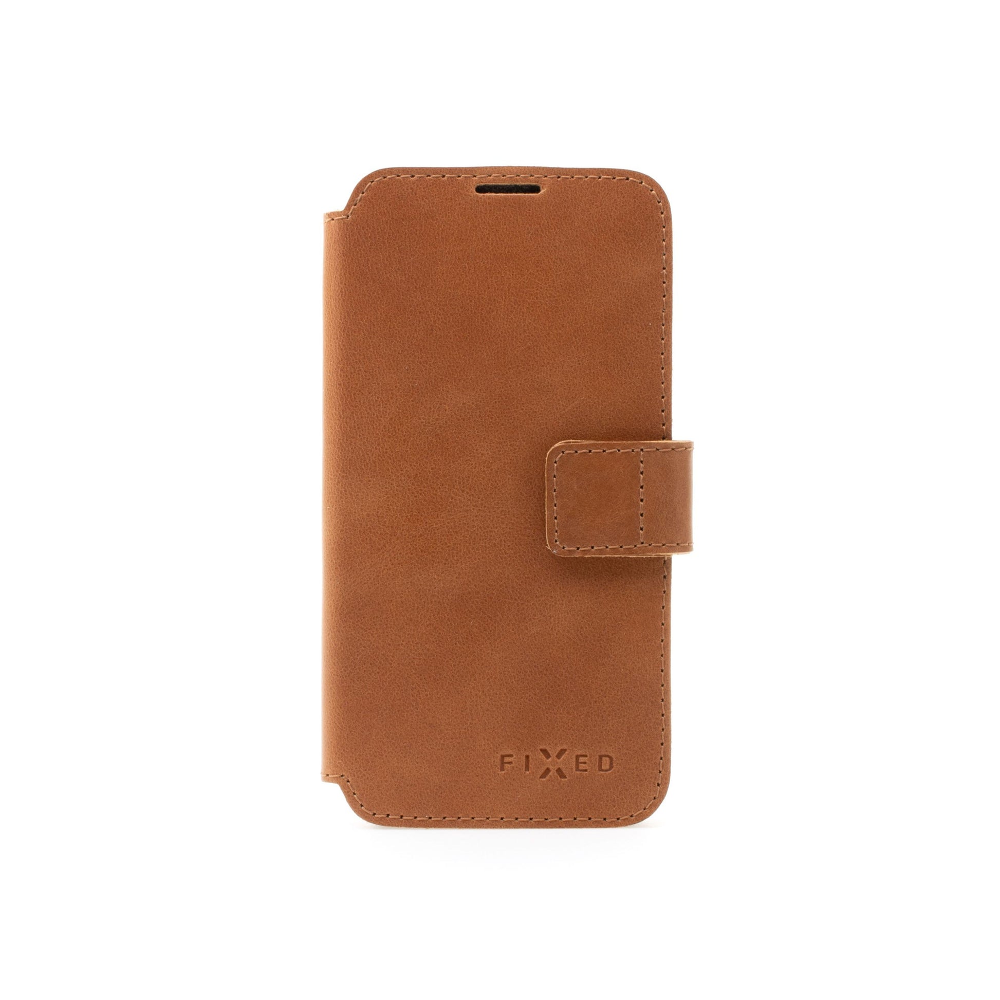 Kožené pouzdro typu kniha FIXED ProFit pro Apple iPhone 7/8/SE (2020/2022), hnědé - FIXED