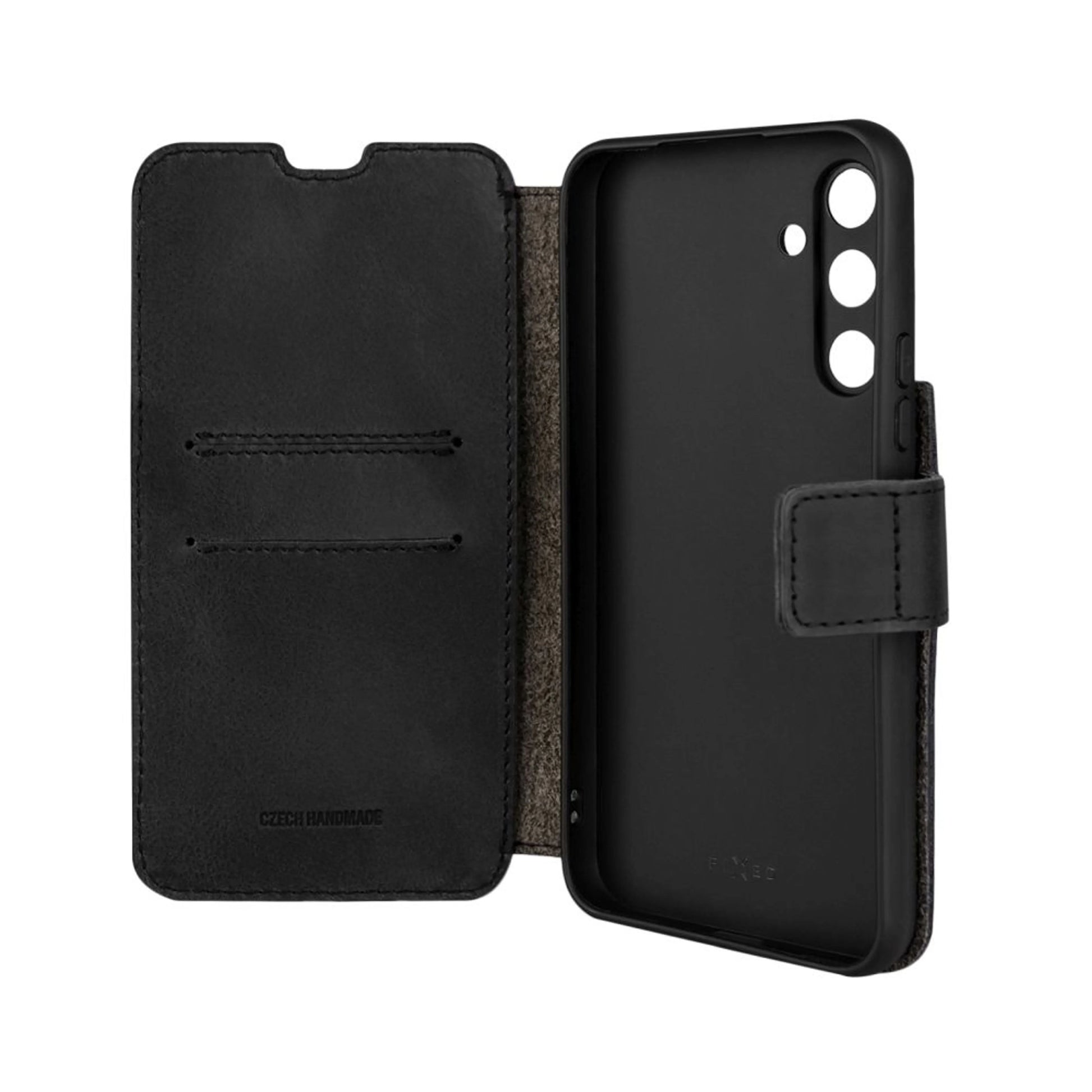 Kožené pouzdro typu kniha FIXED ProFit pro Samsung Galaxy A54 5G, černé - FIXED