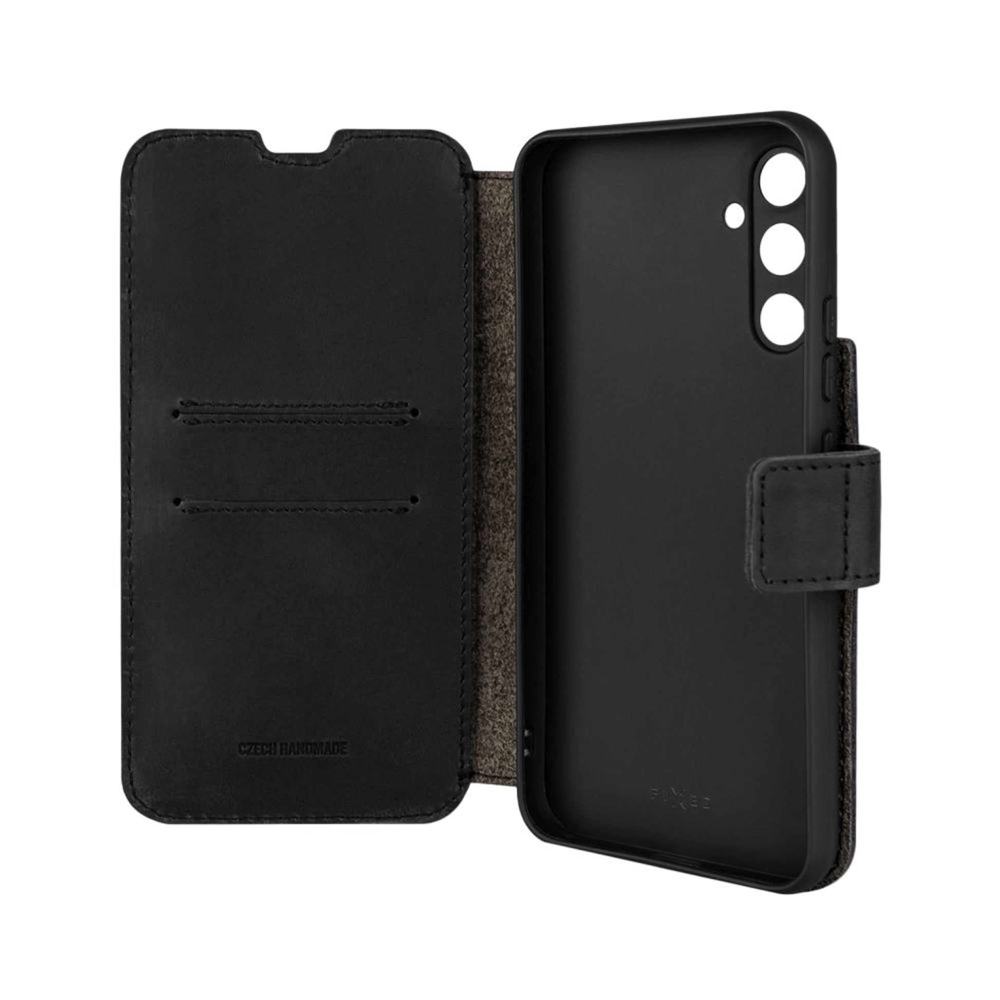 Kožené pouzdro typu kniha FIXED ProFit pro Samsung Galaxy A34 5G, černé - FIXED