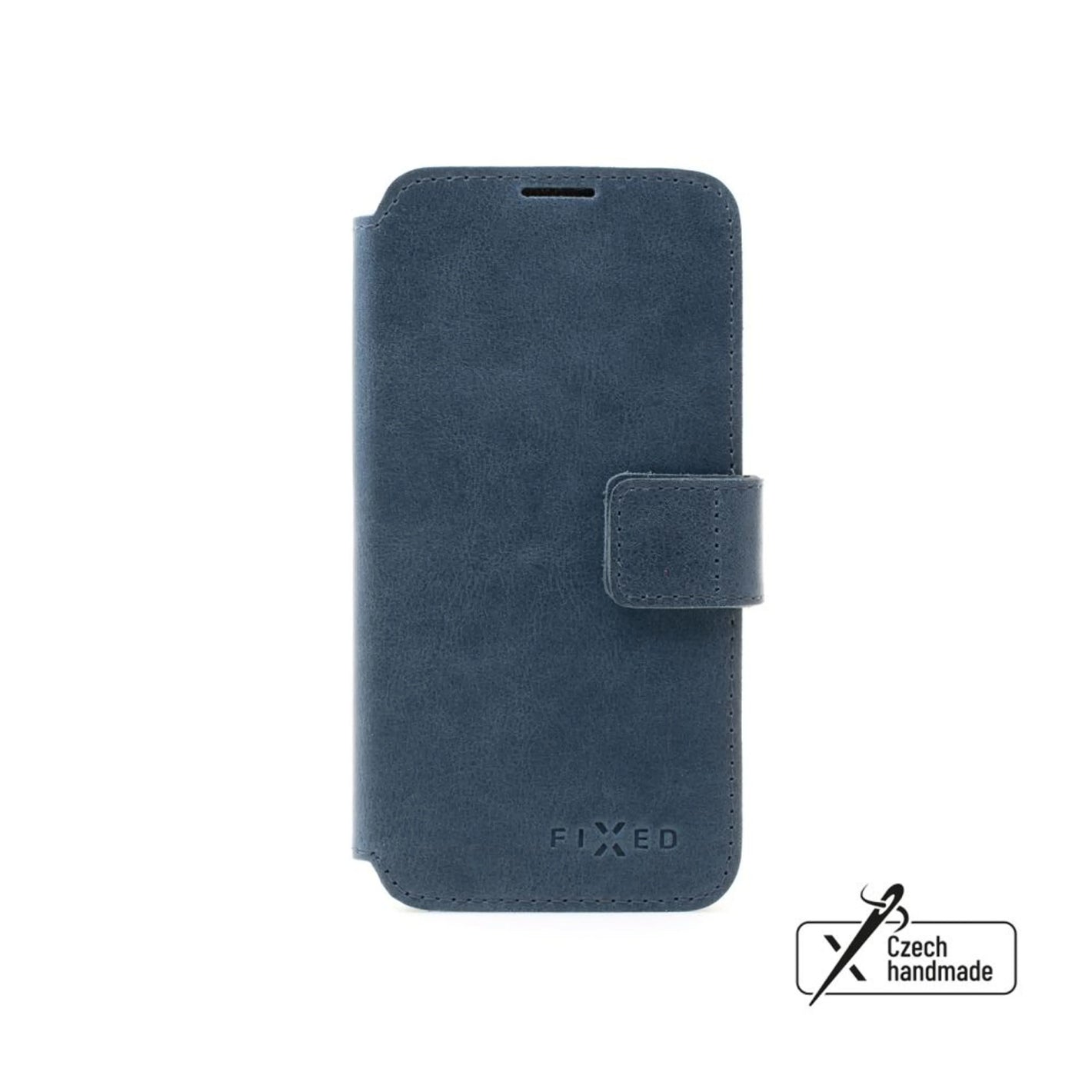Kožené pouzdro typu kniha FIXED ProFit pro Apple iPhone 15, modré - FIXED