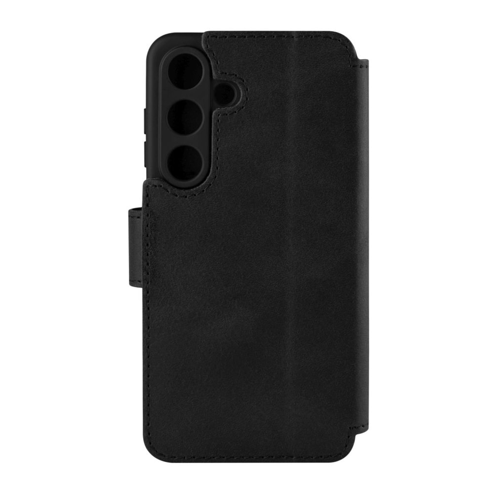 Kožené pouzdro typu kniha FIXED ProFit pro Samsung Galaxy S24, černé - FIXED