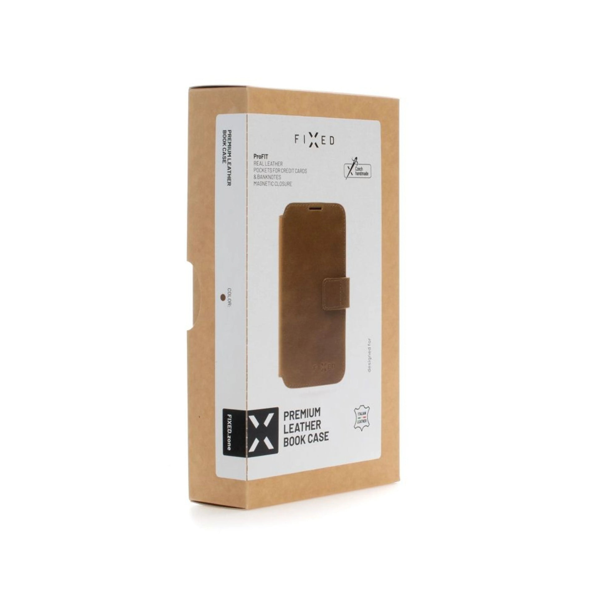 Kožené pouzdro typu kniha FIXED ProFit pro Samsung Galaxy A55 5G, hnědé - FIXED