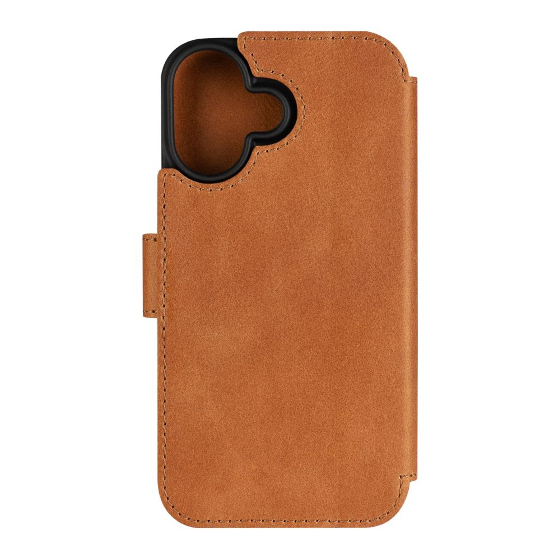 Kožené pouzdro typu kniha FIXED ProFit pro Apple iPhone 16, hnědé - FIXED