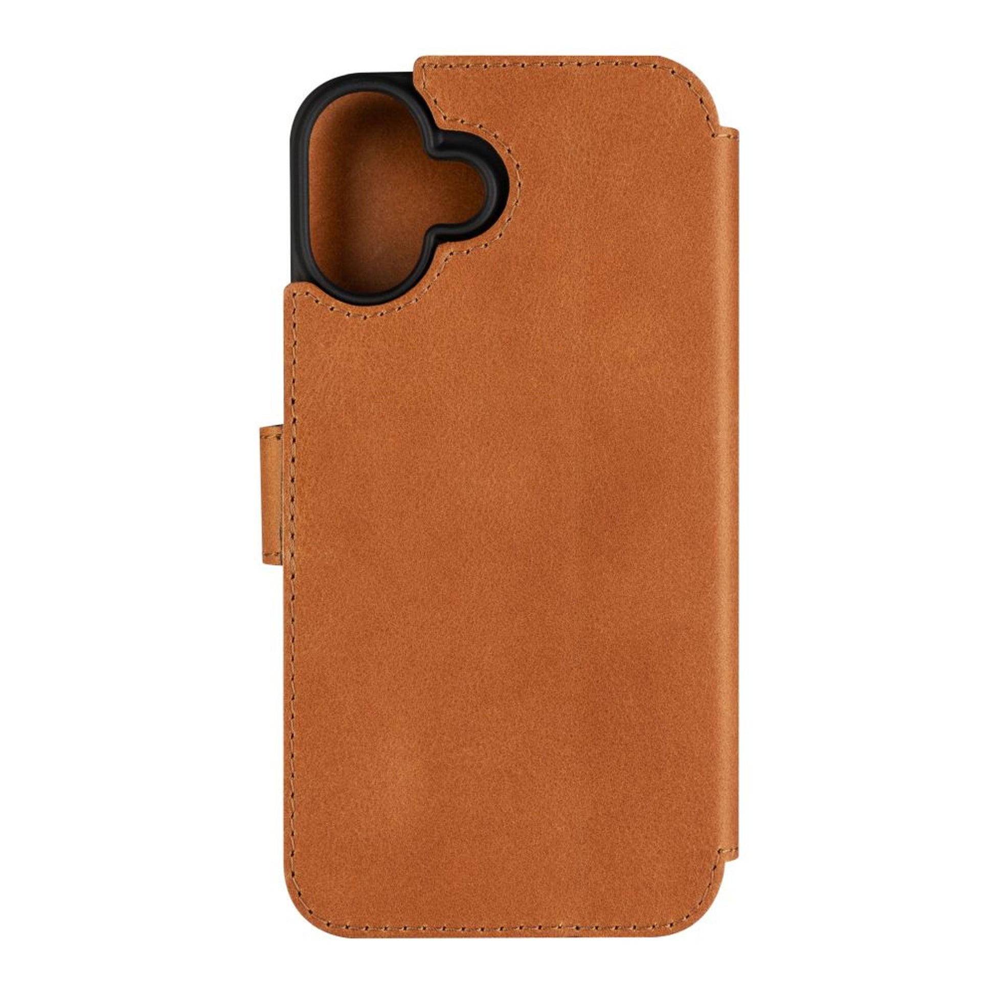 Kožené pouzdro typu kniha FIXED ProFit pro Apple iPhone 16 Plus, hnědé - FIXED