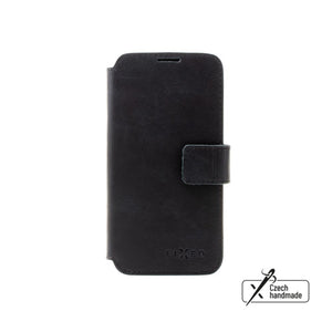 Kožené pouzdro typu kniha FIXED ProFit pro Apple iPhone 16 Pro, černé - FIXED