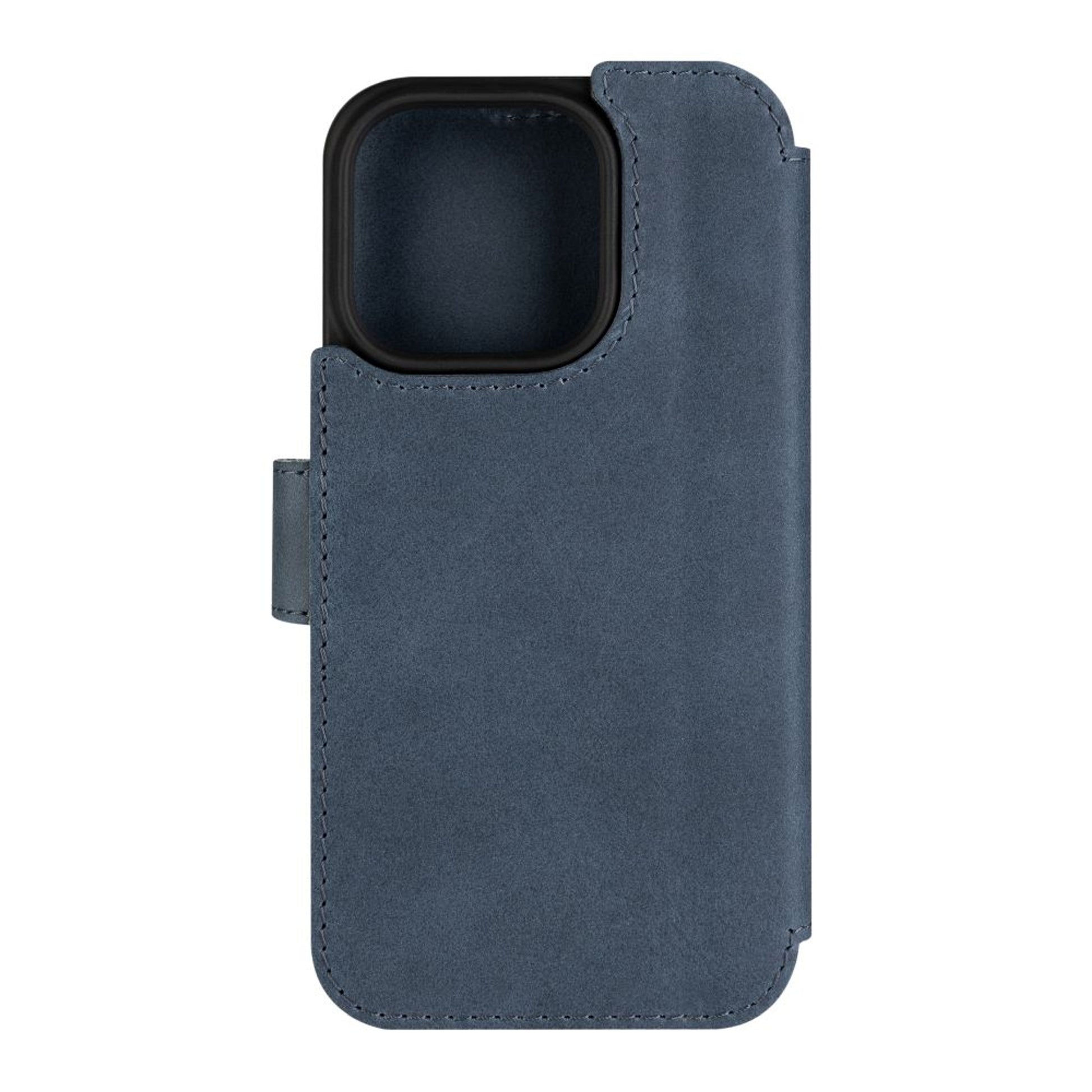 Kožené pouzdro typu kniha FIXED ProFit pro Apple iPhone 16 Pro, modré - FIXED