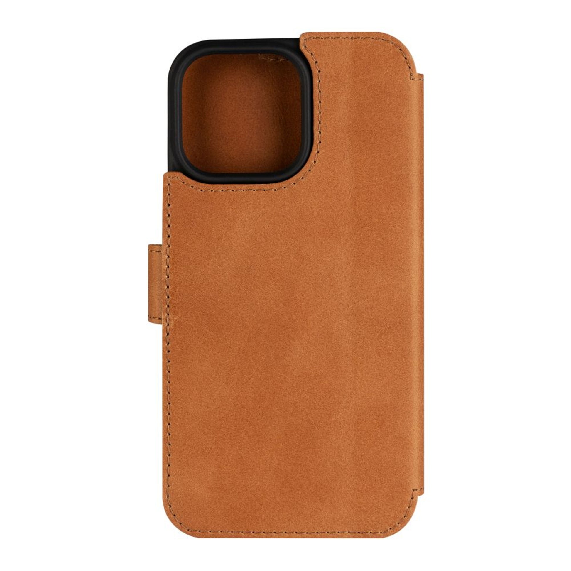 Kožené pouzdro typu kniha FIXED ProFit pro Apple iPhone 16 Pro Max, hnědé - FIXED