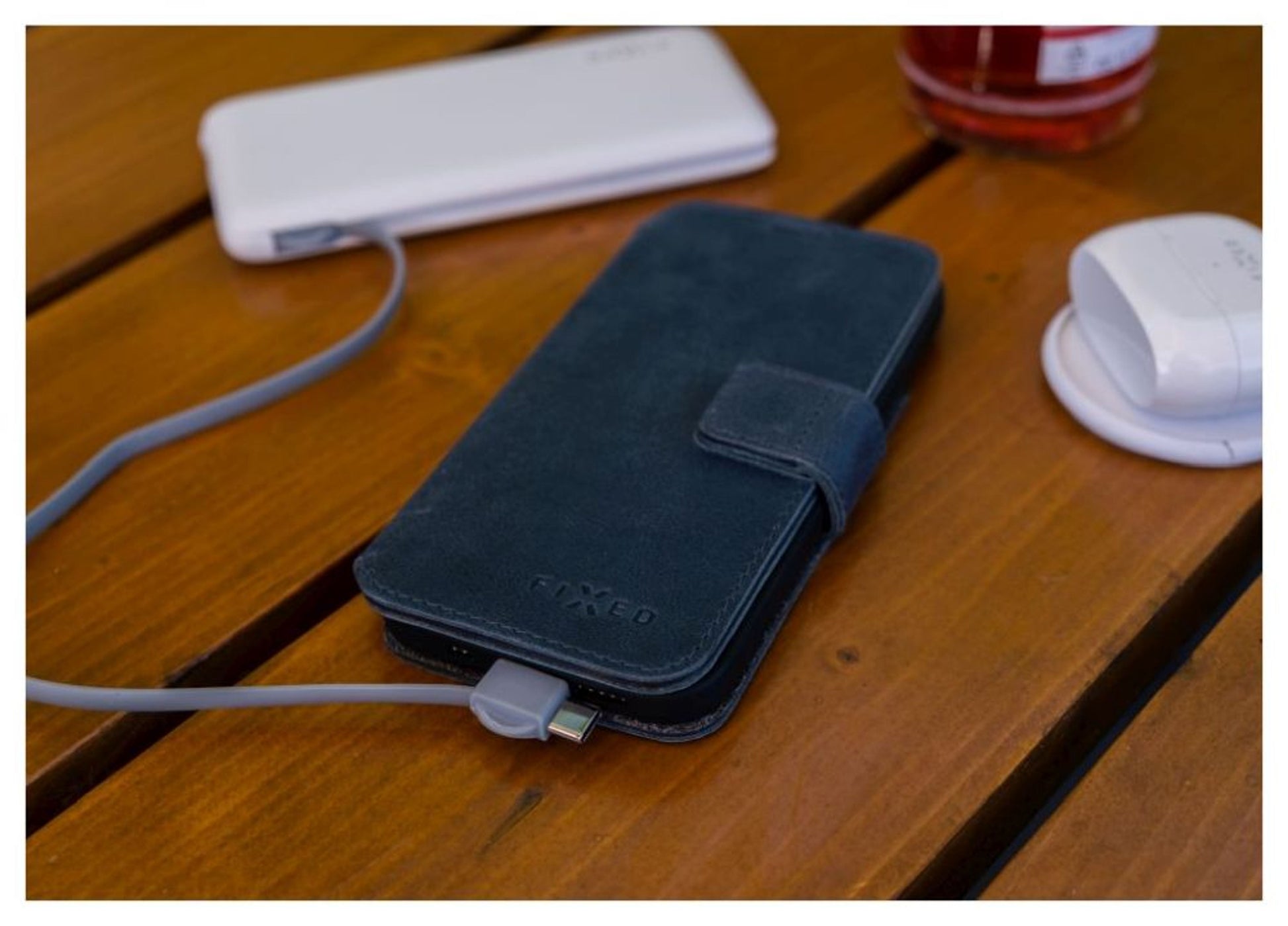 Kožené pouzdro typu kniha FIXED ProFit pro Samsung Galaxy A36 5G, modré - FIXED