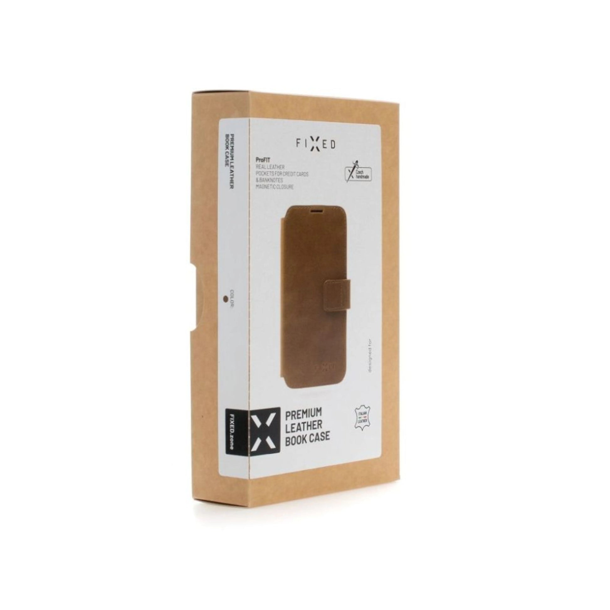 Kožené pouzdro typu kniha FIXED ProFit pro Samsung Galaxy A56 5G, hnědé - FIXED